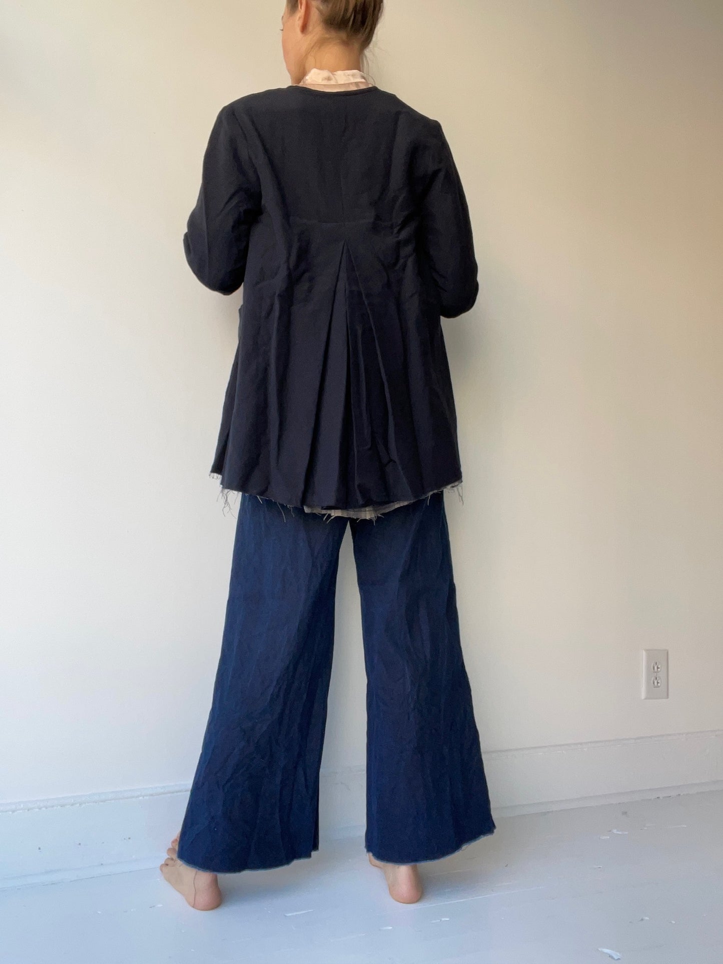 back pleat jacket reversible