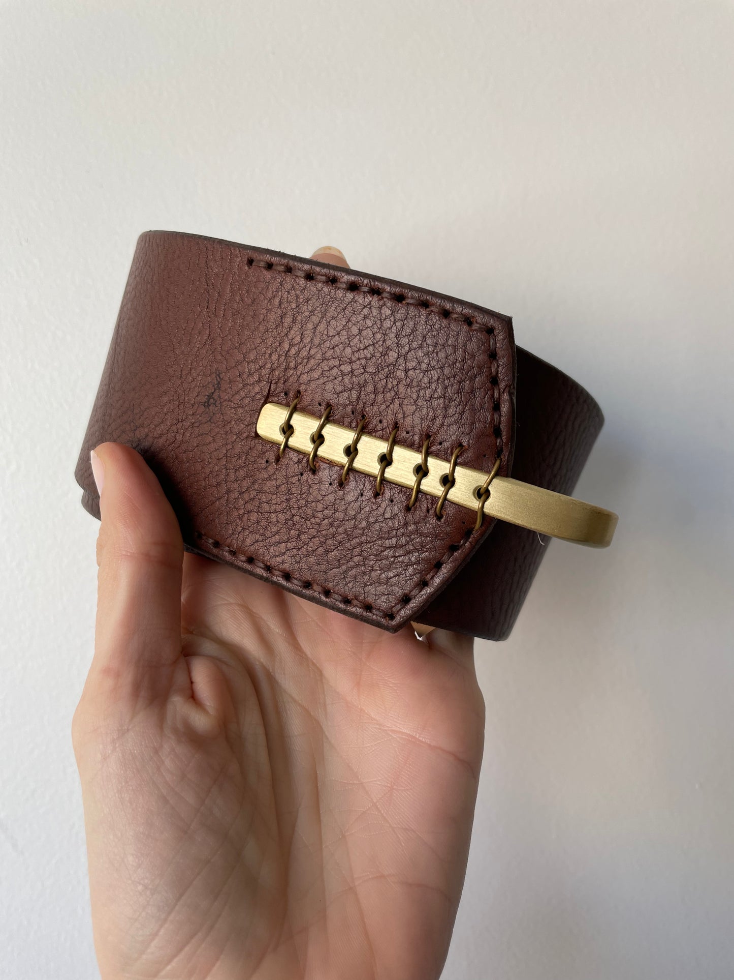 johnny farah brown 5-loop belt