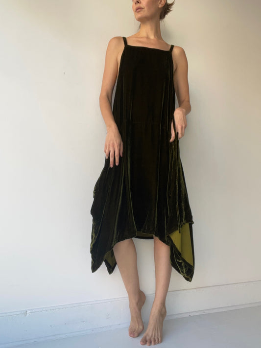 krista larson long pinwheel slip pine velvet