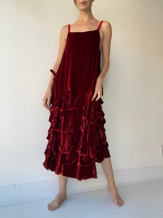 krista larson long tunnel slip vermillion velvet