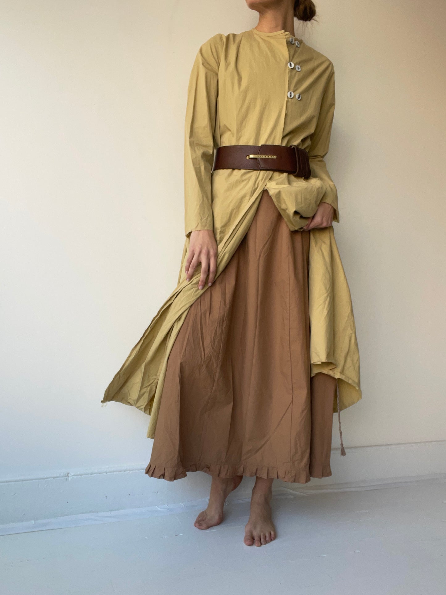 johnny farah brown 5-loop belt
