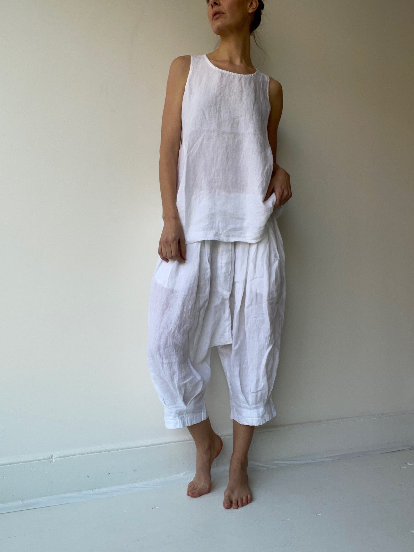 rundholz black label sleeveless linen top