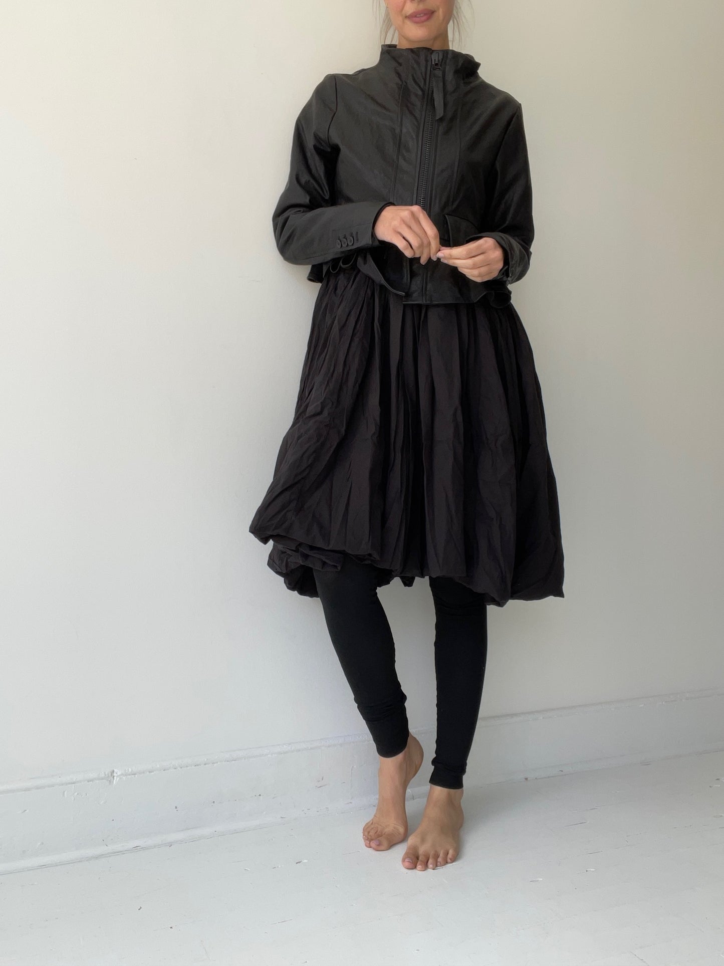 rundholz mainline leather flutter jacket