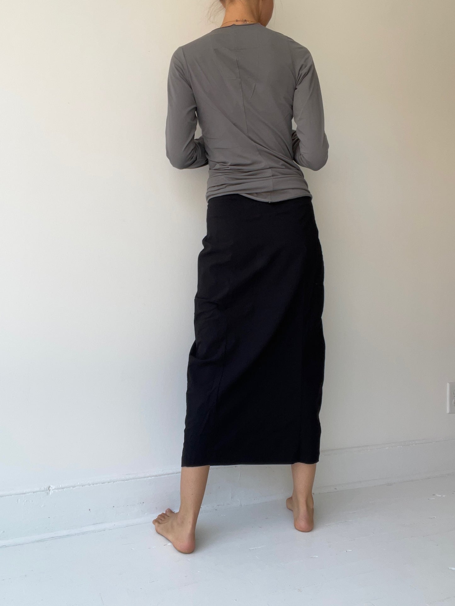 rundholz black label long front seam skirt