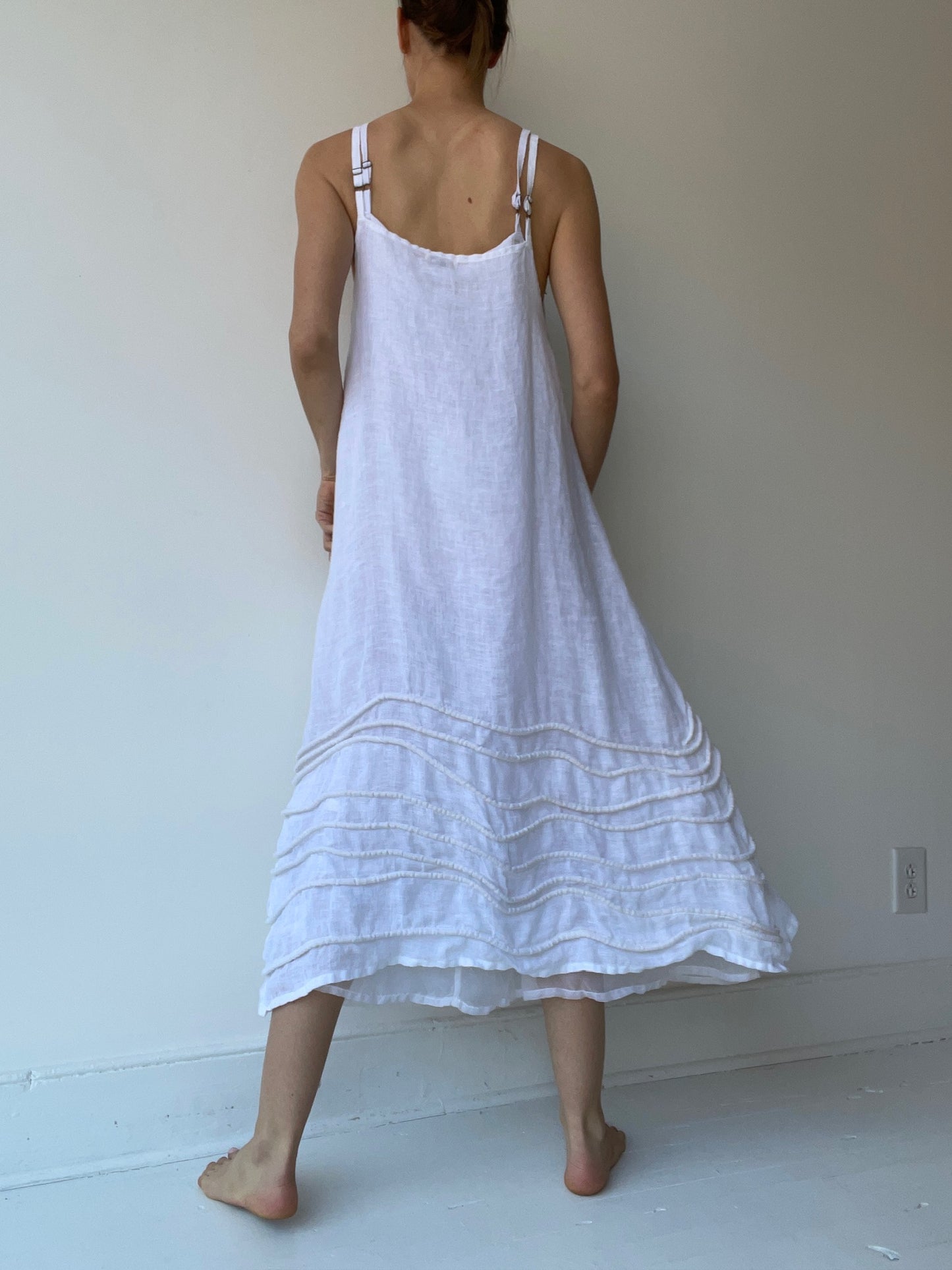 krista larson white long spring slip