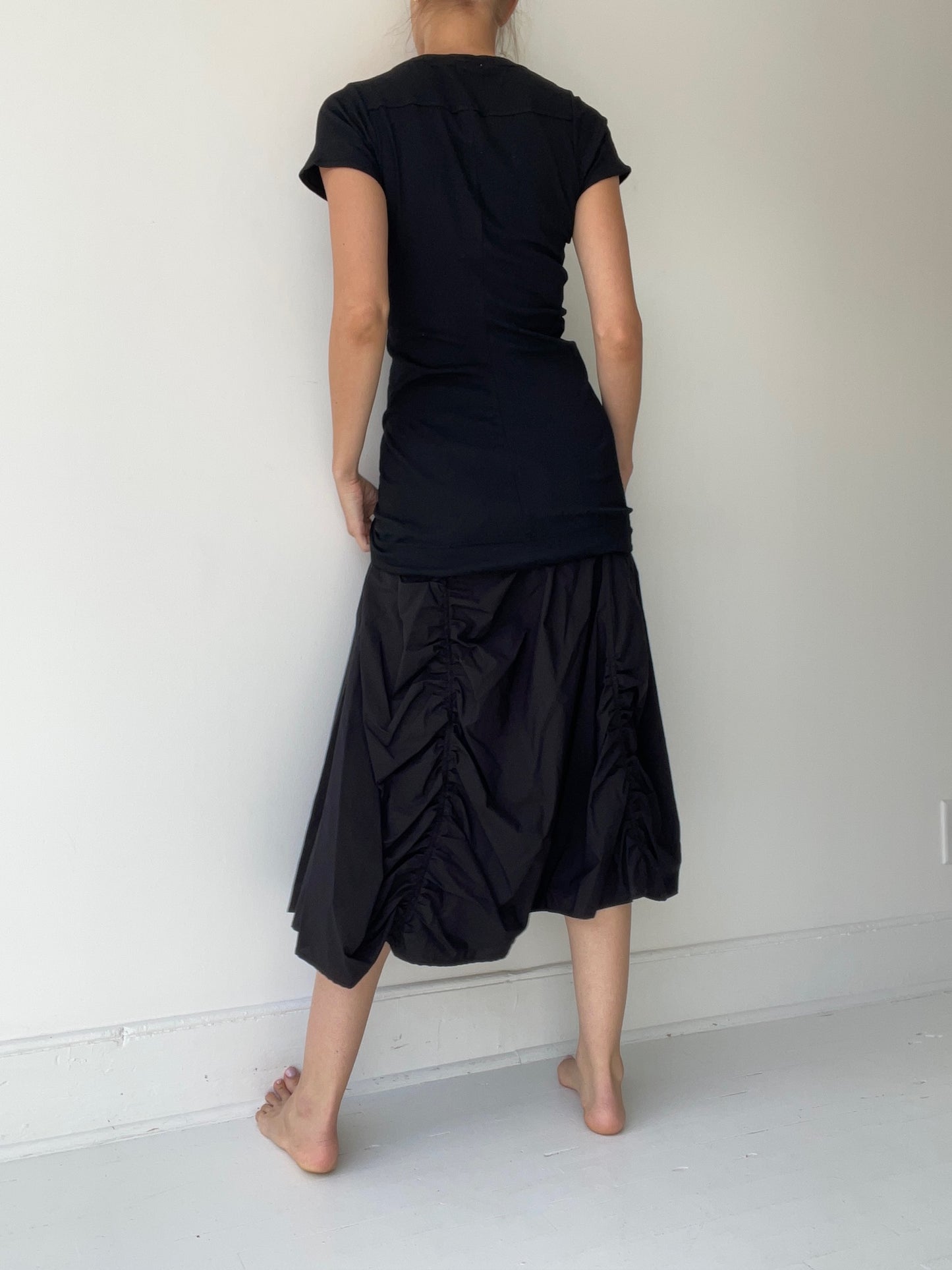 rundholz mainline fine rib tee BLACK