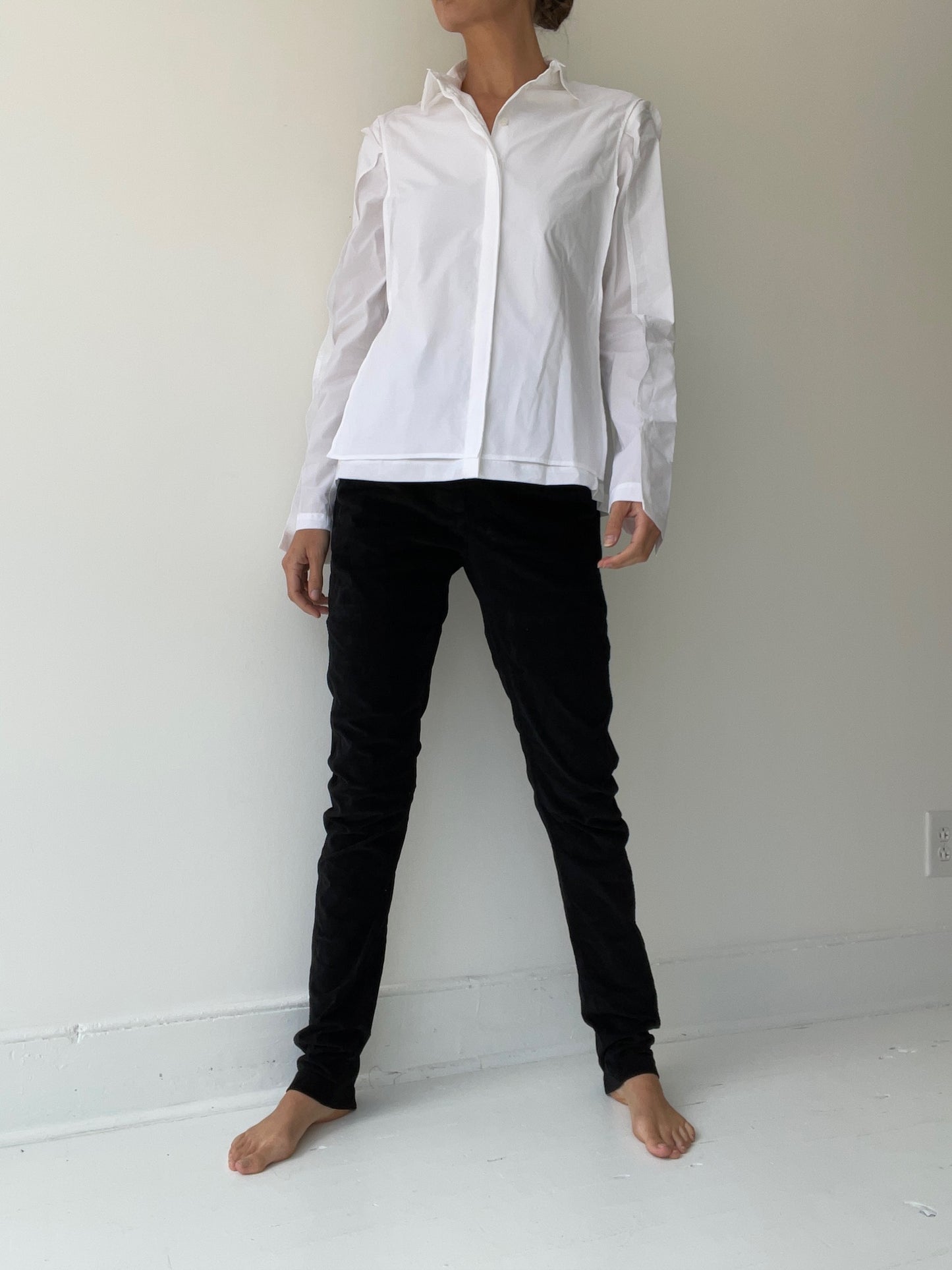 rundholz mainline slim button up blouse