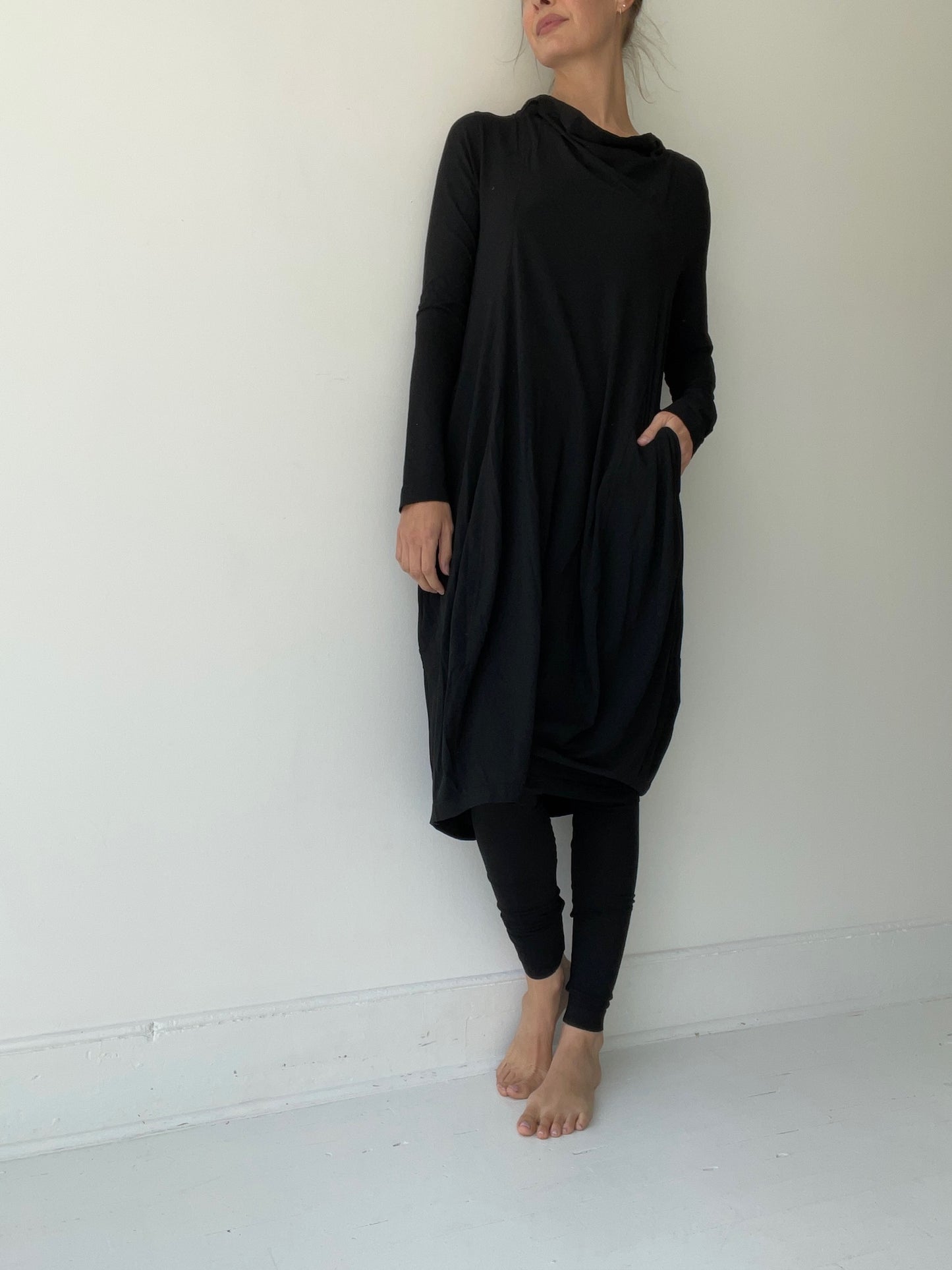 rundholz dip cowl dress
