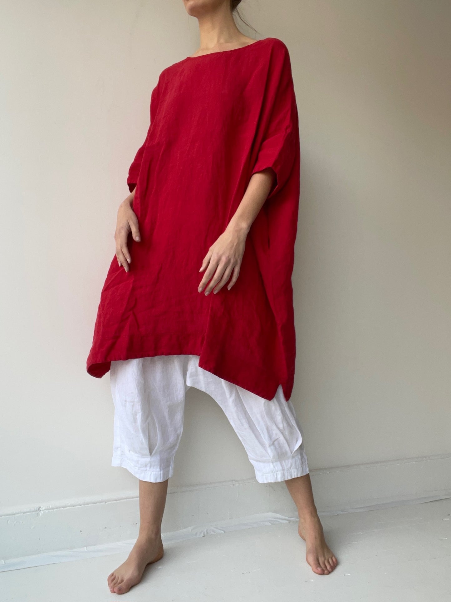 crop linen pant
