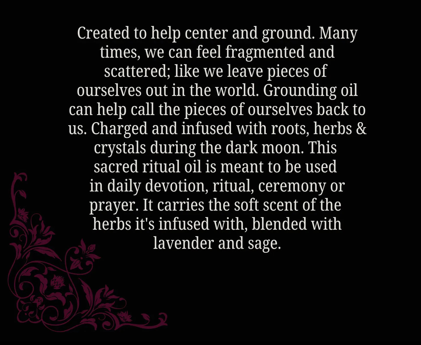 ritual grounding oil
