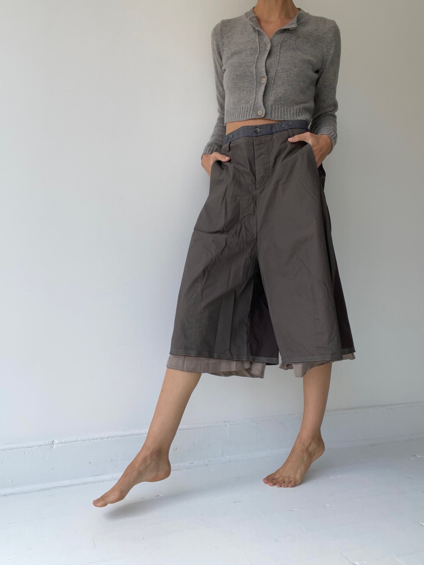 ümit ünal cropped wide pants