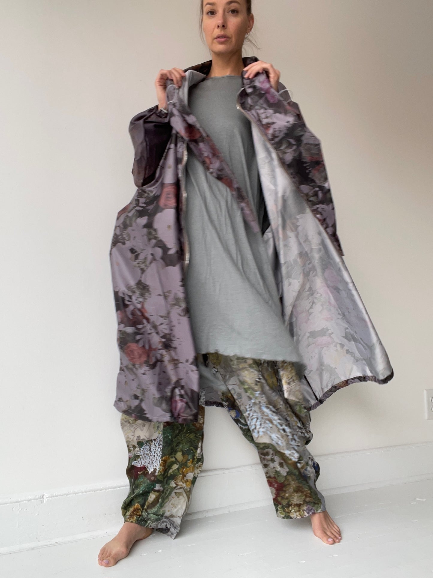 barbara bologna print collar raincoat