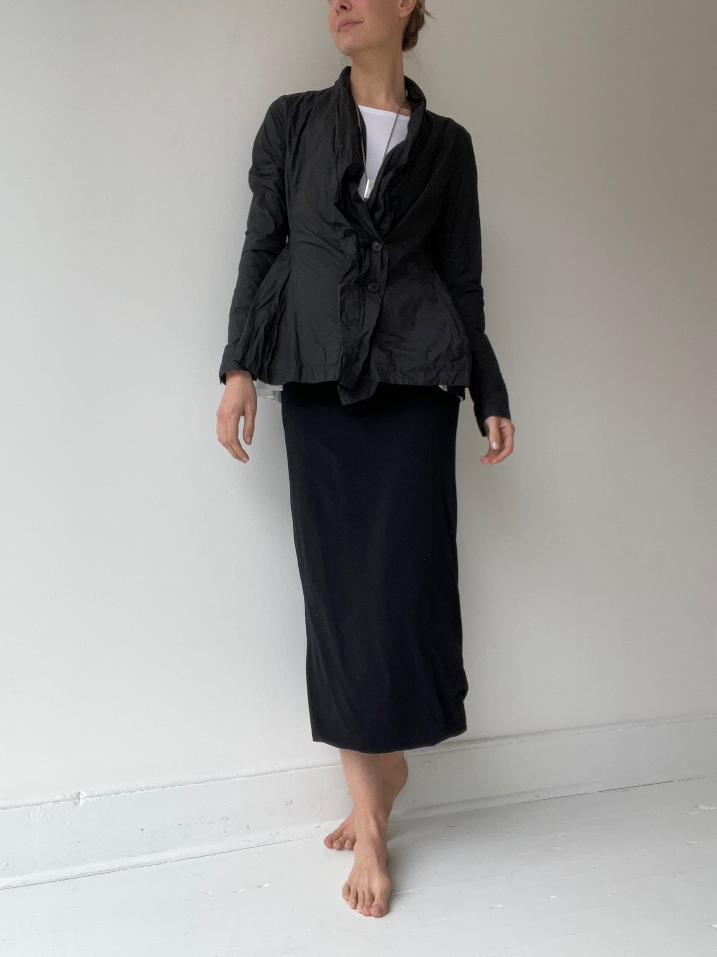 rundholz black label black shawl collar jacket