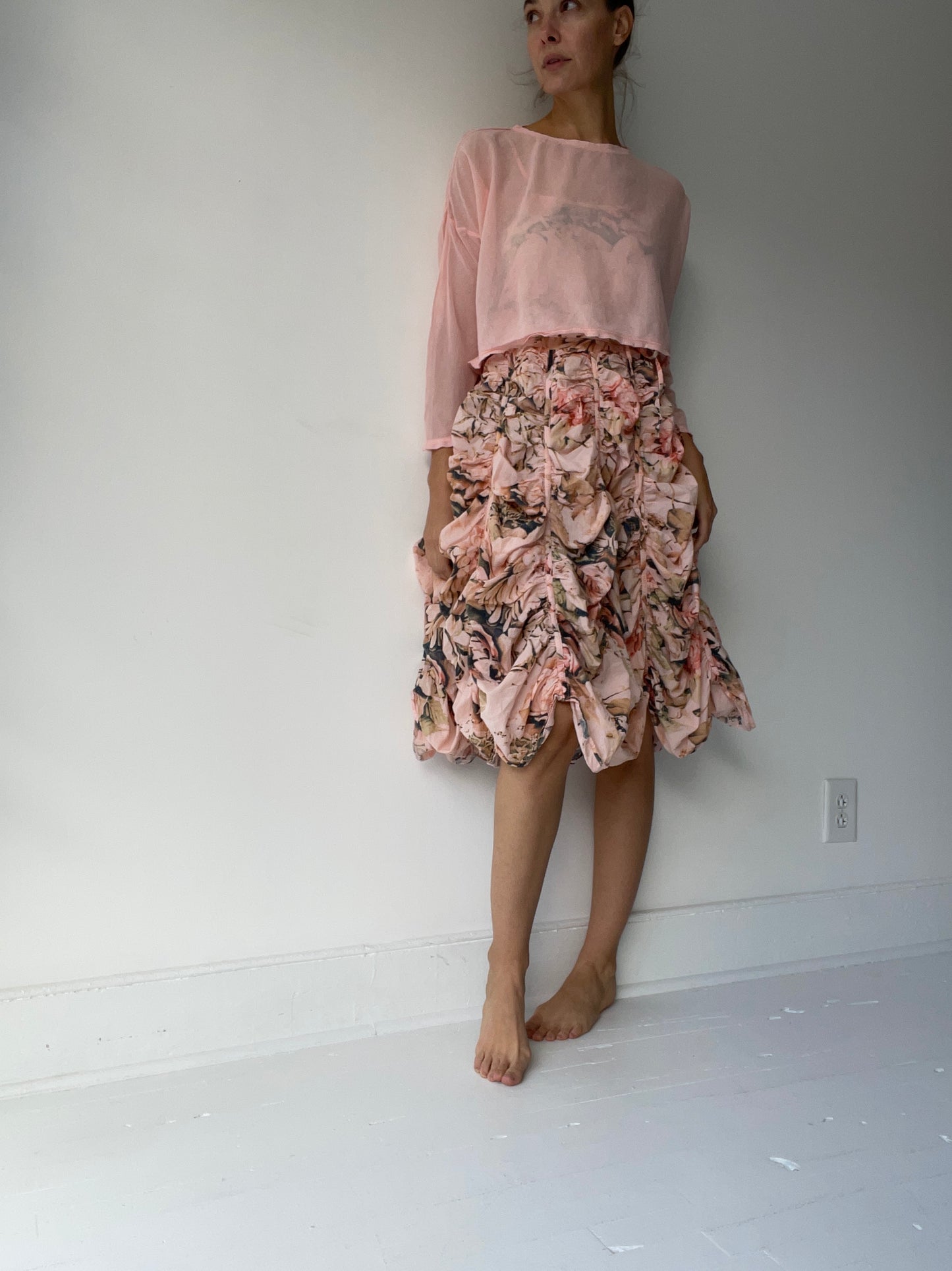 crop solid t-shirt