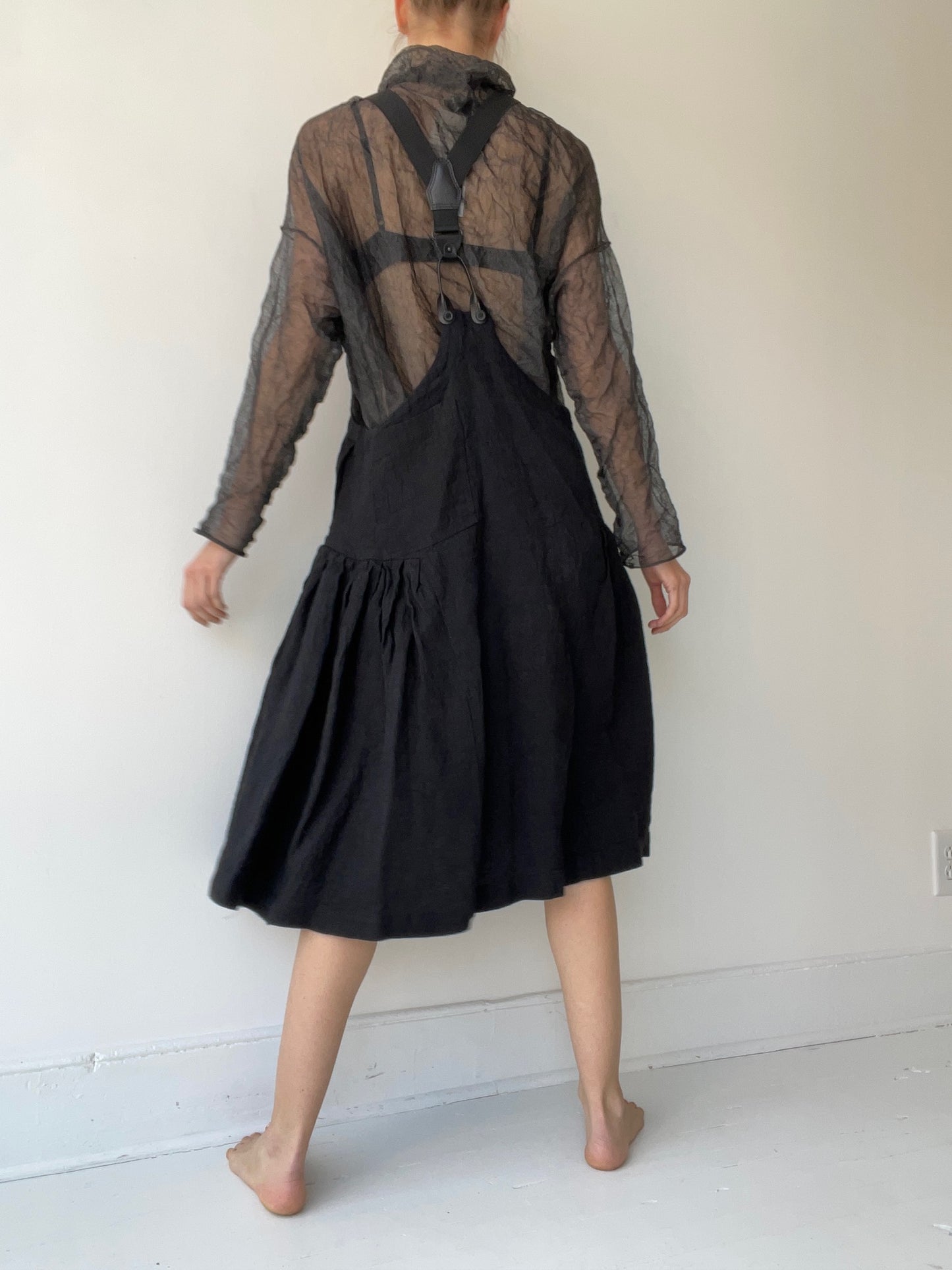 rundholz mainline linen overall dress