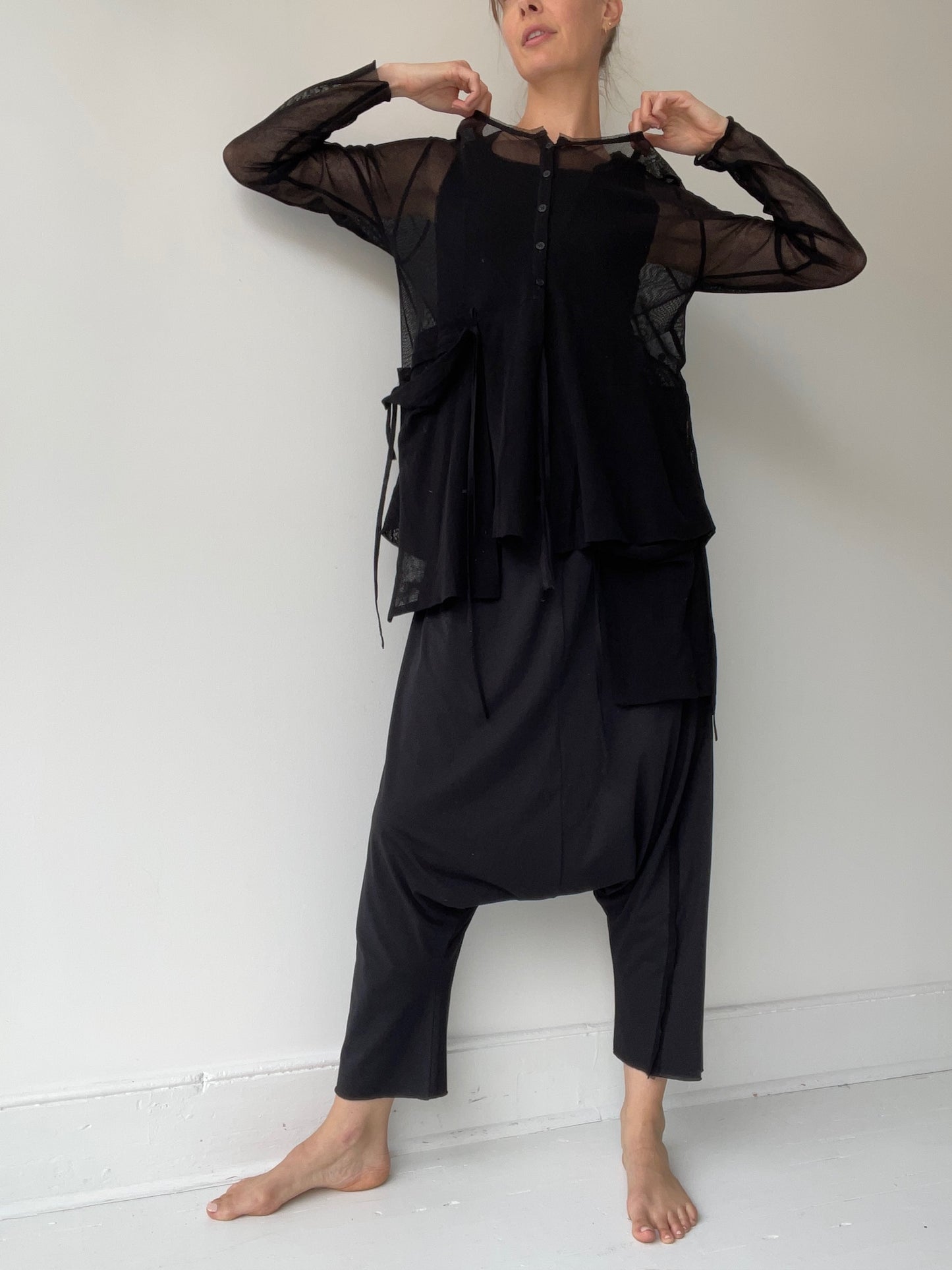 pal offner sheer loose jacket BLACK