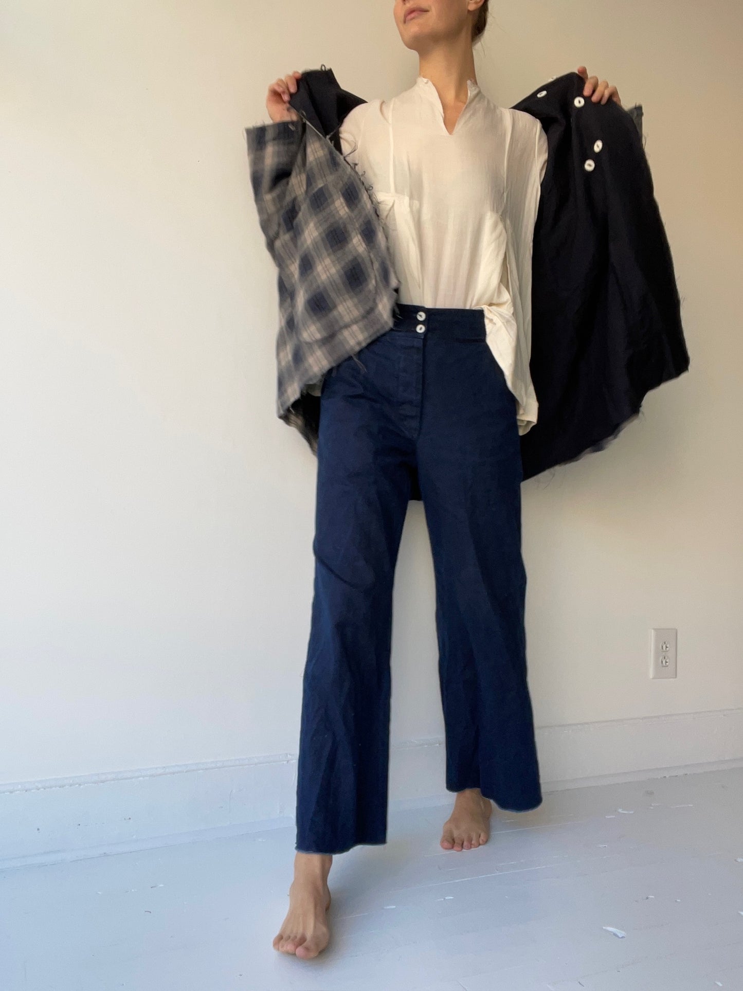 back pleat jacket reversible