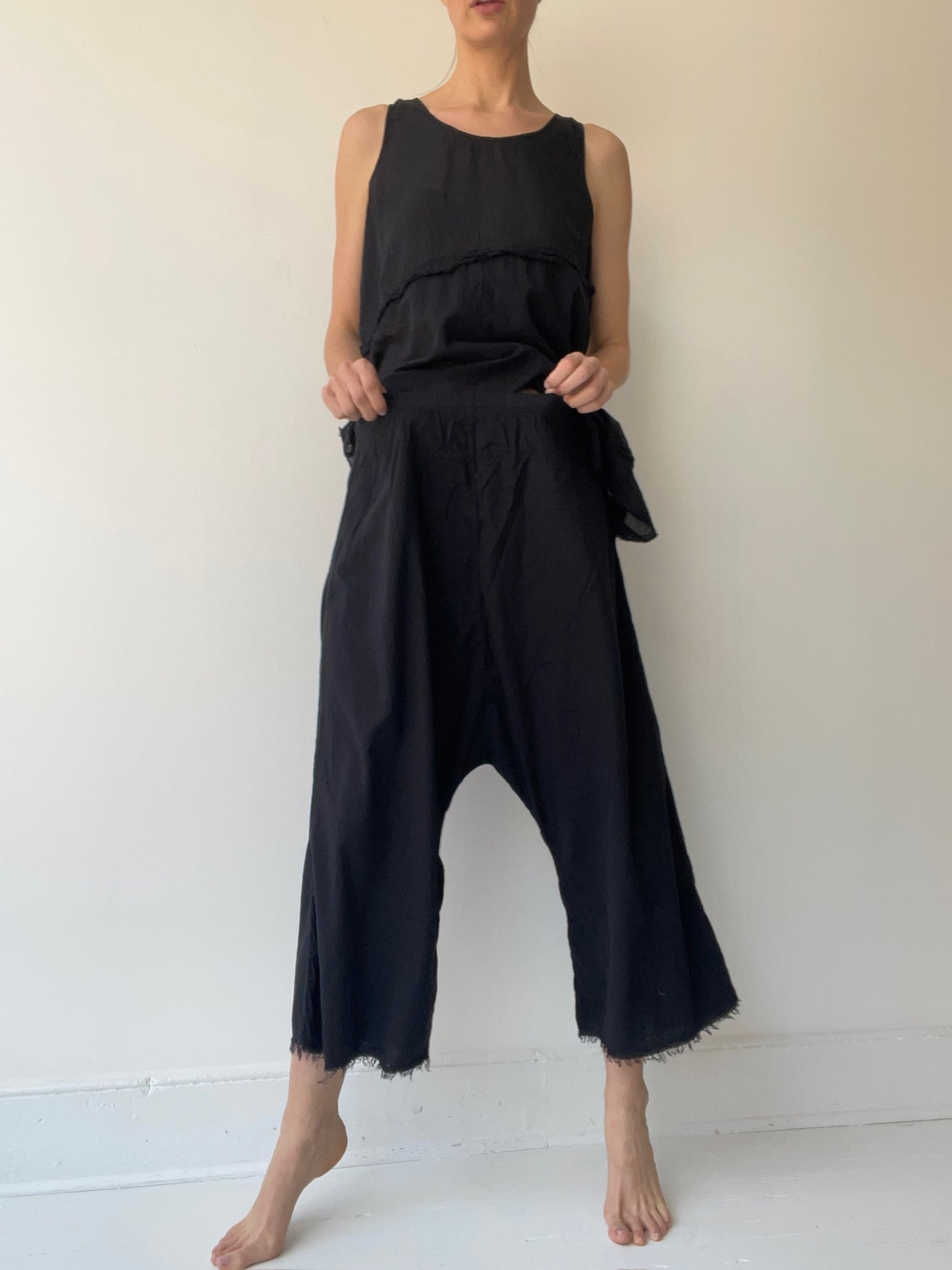pal offner black low c trousers
