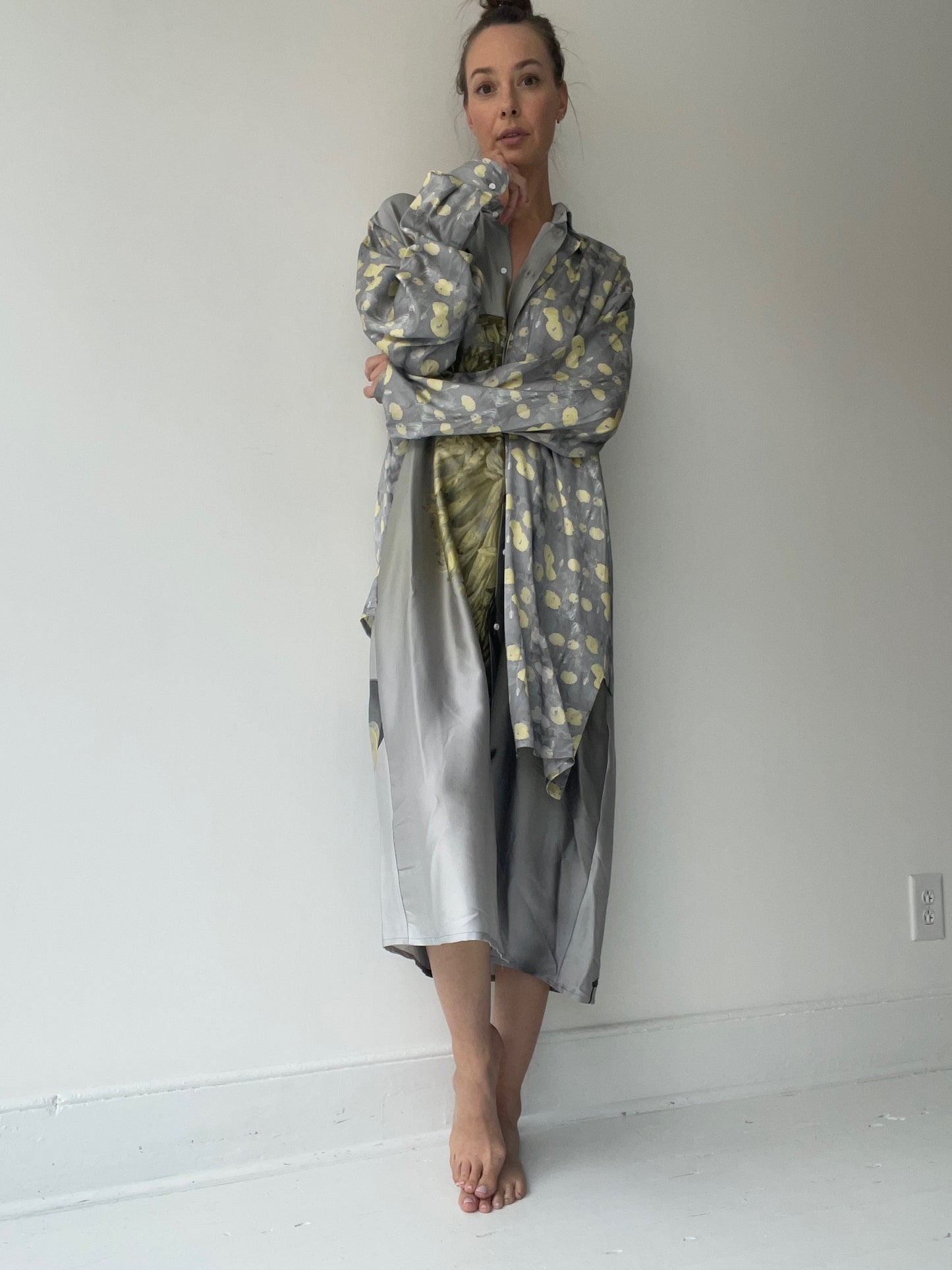 barbara bologna double print shirt dress