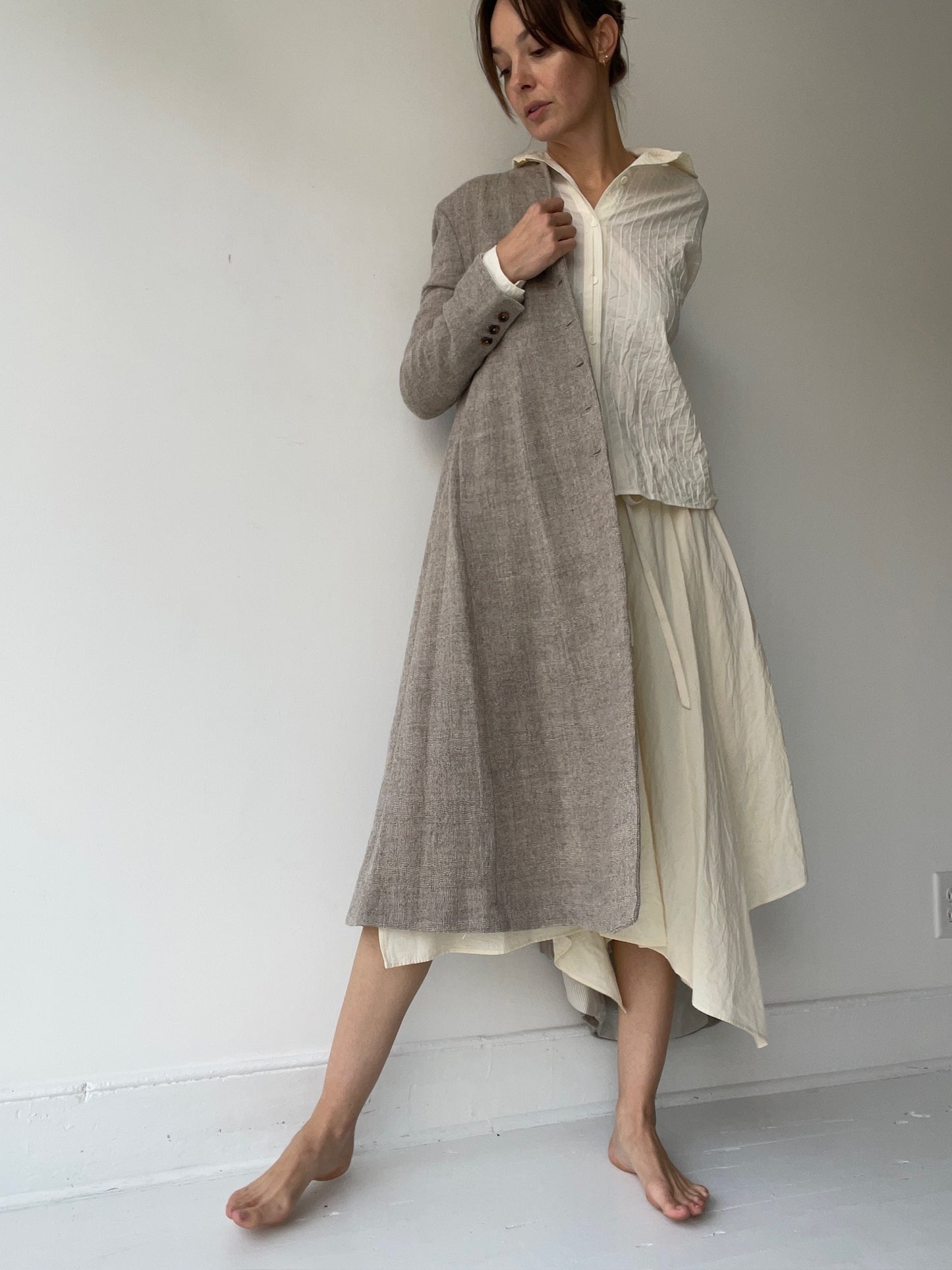 forme d’expression almond habit coat