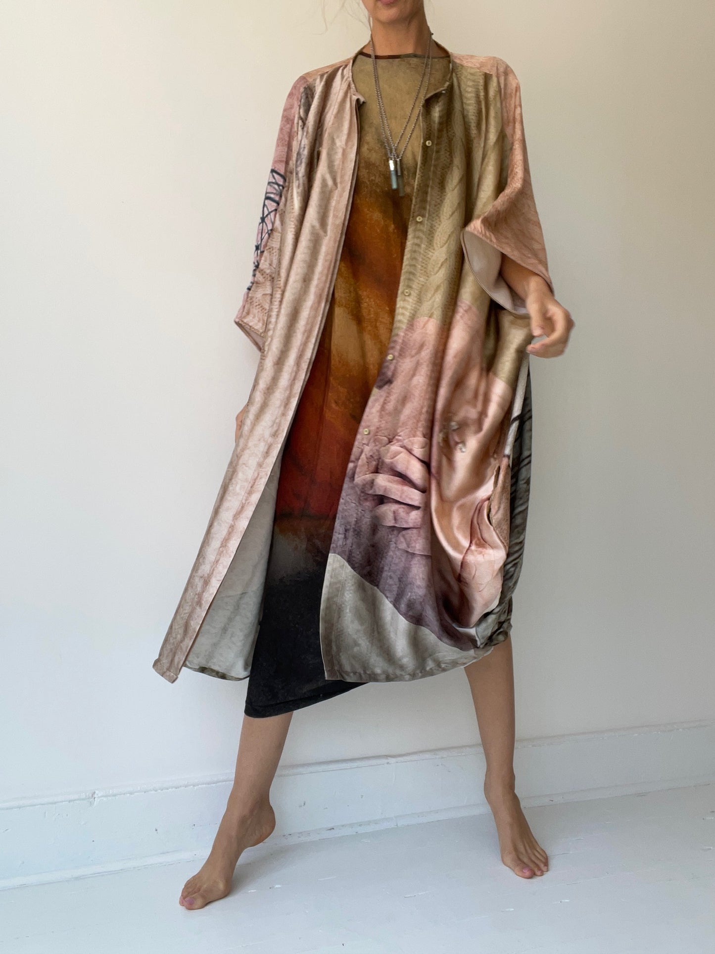 barbara bologna print tube dress BURN
