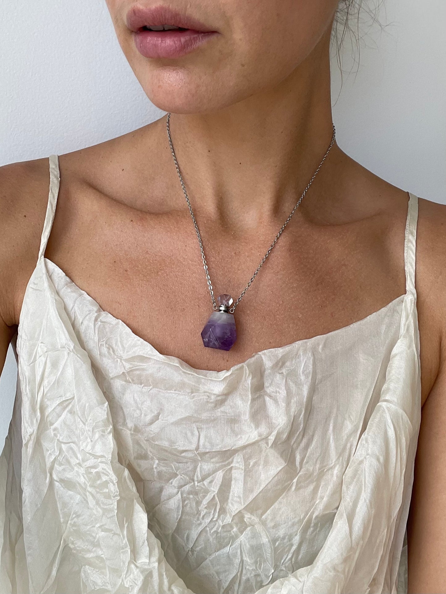 amethyst crystal necklace