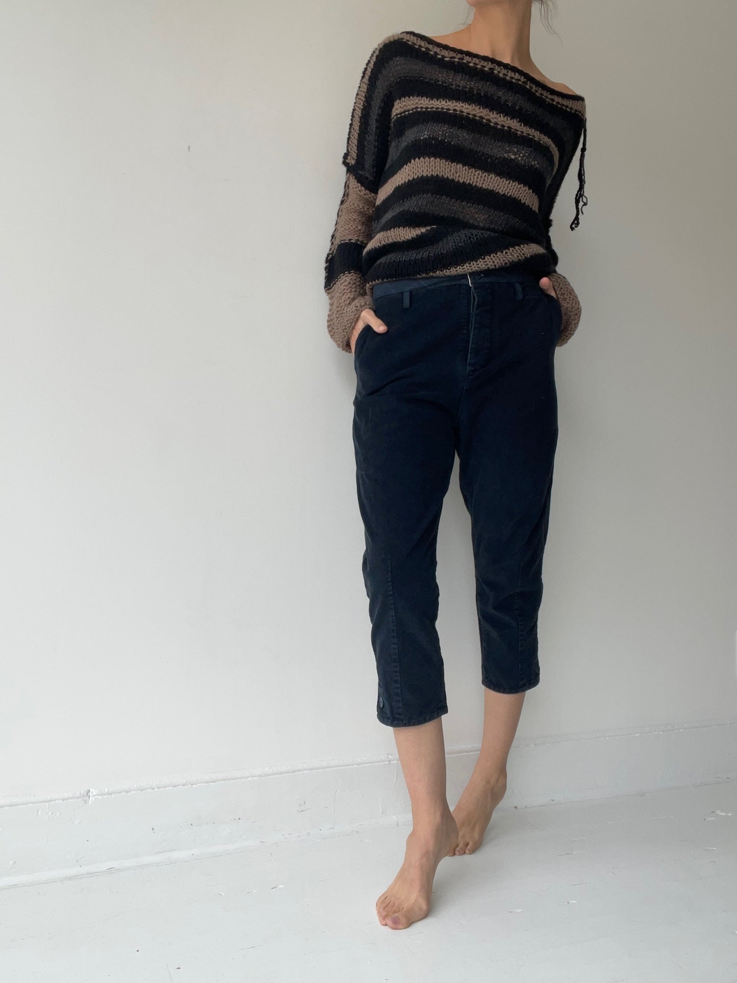 umit unal cropped cord pants