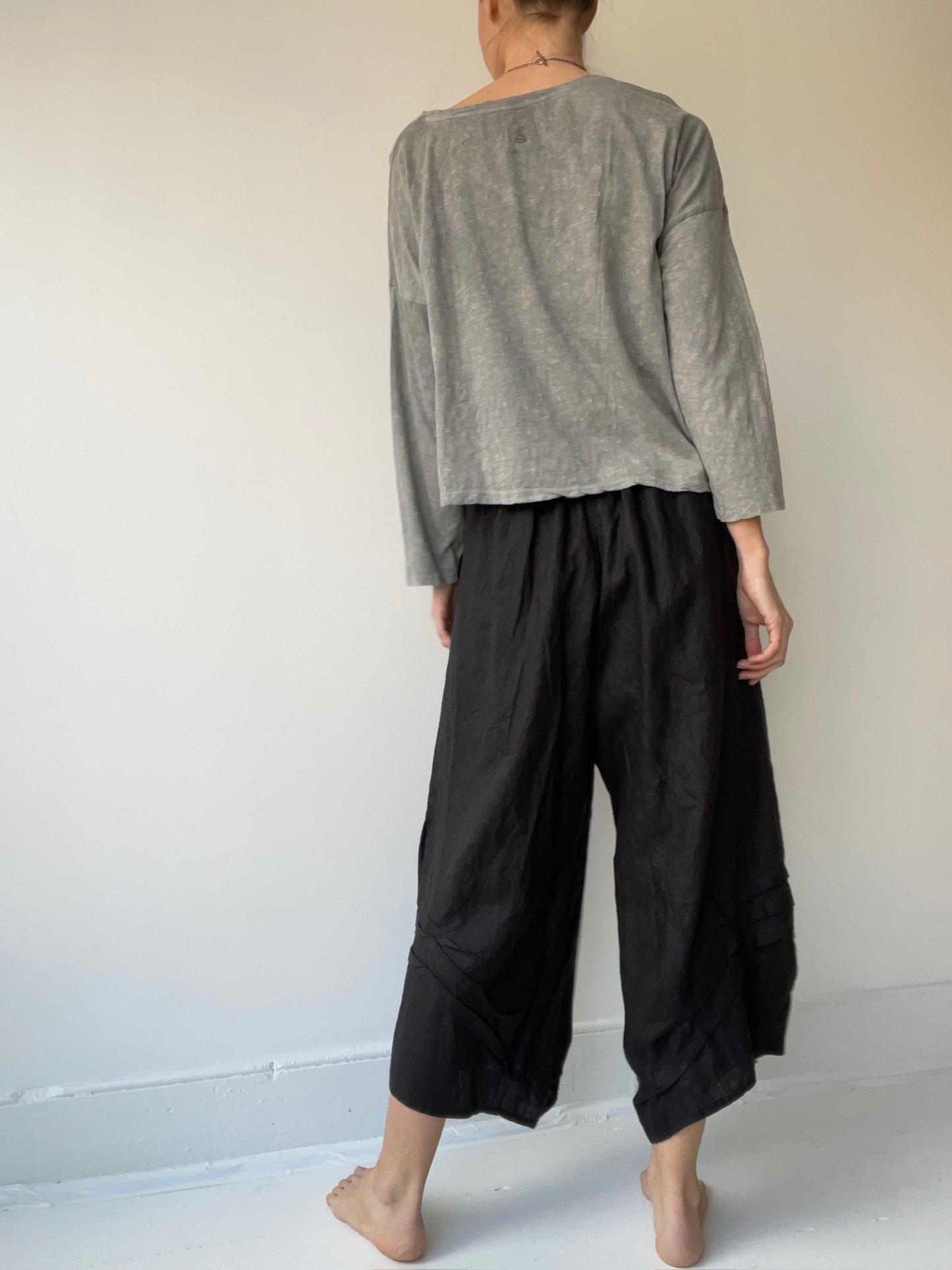 crop solid t shirt