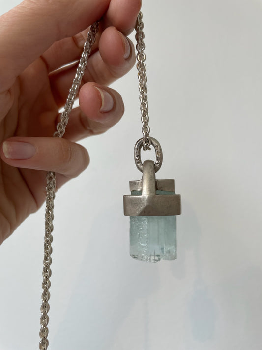 parts of 4 aquamarine talisman necklace