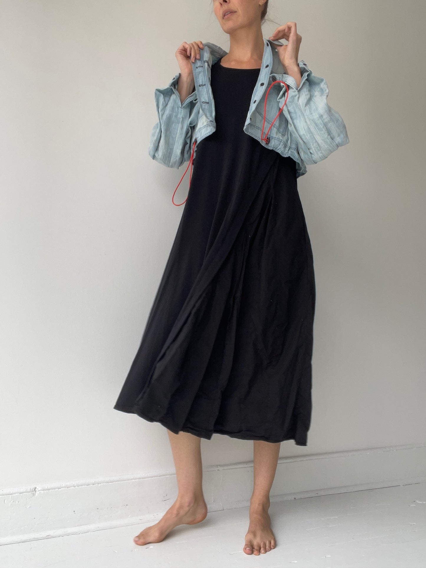 rundholz dip cropped denim top