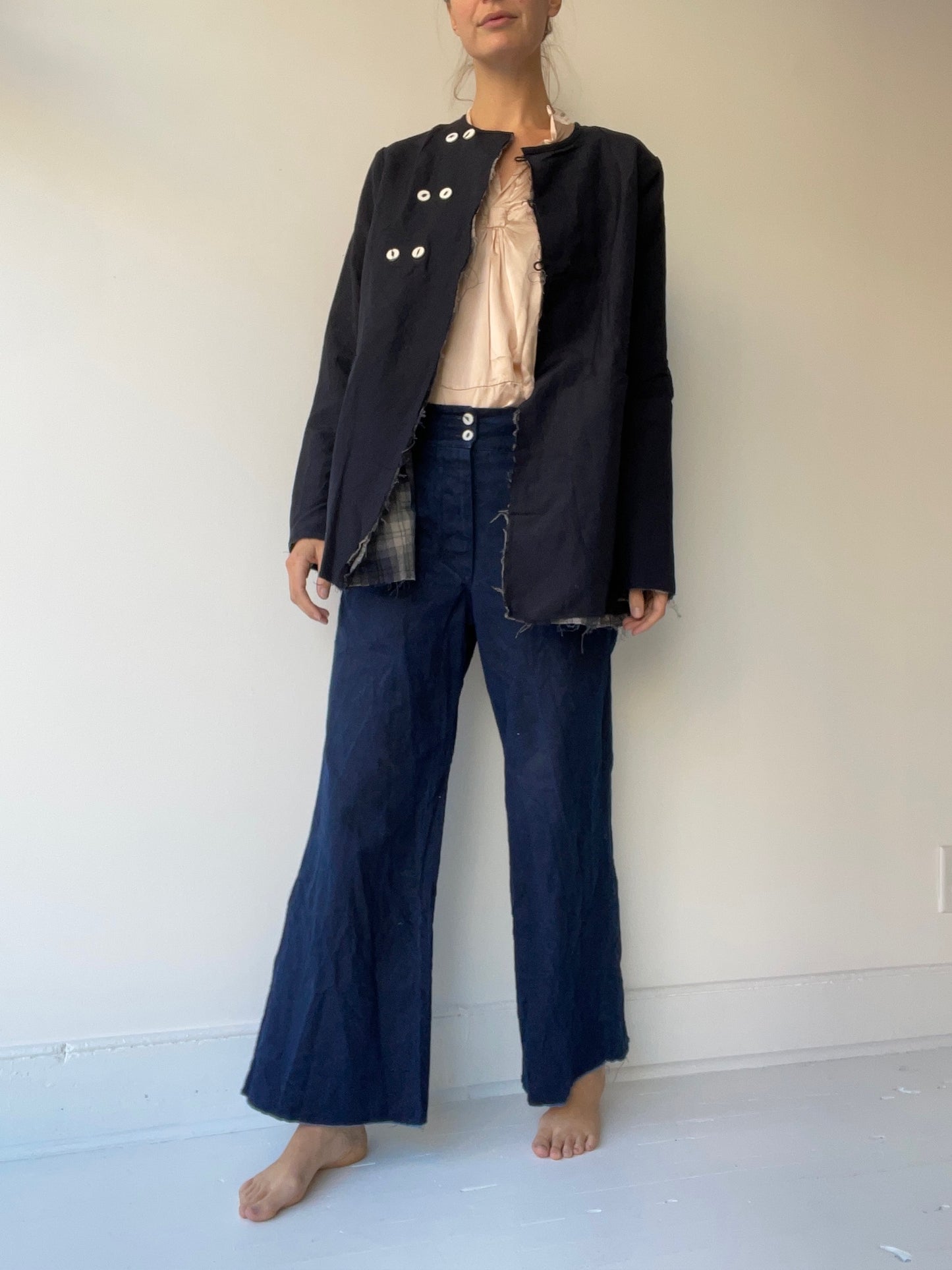 back pleat jacket reversible