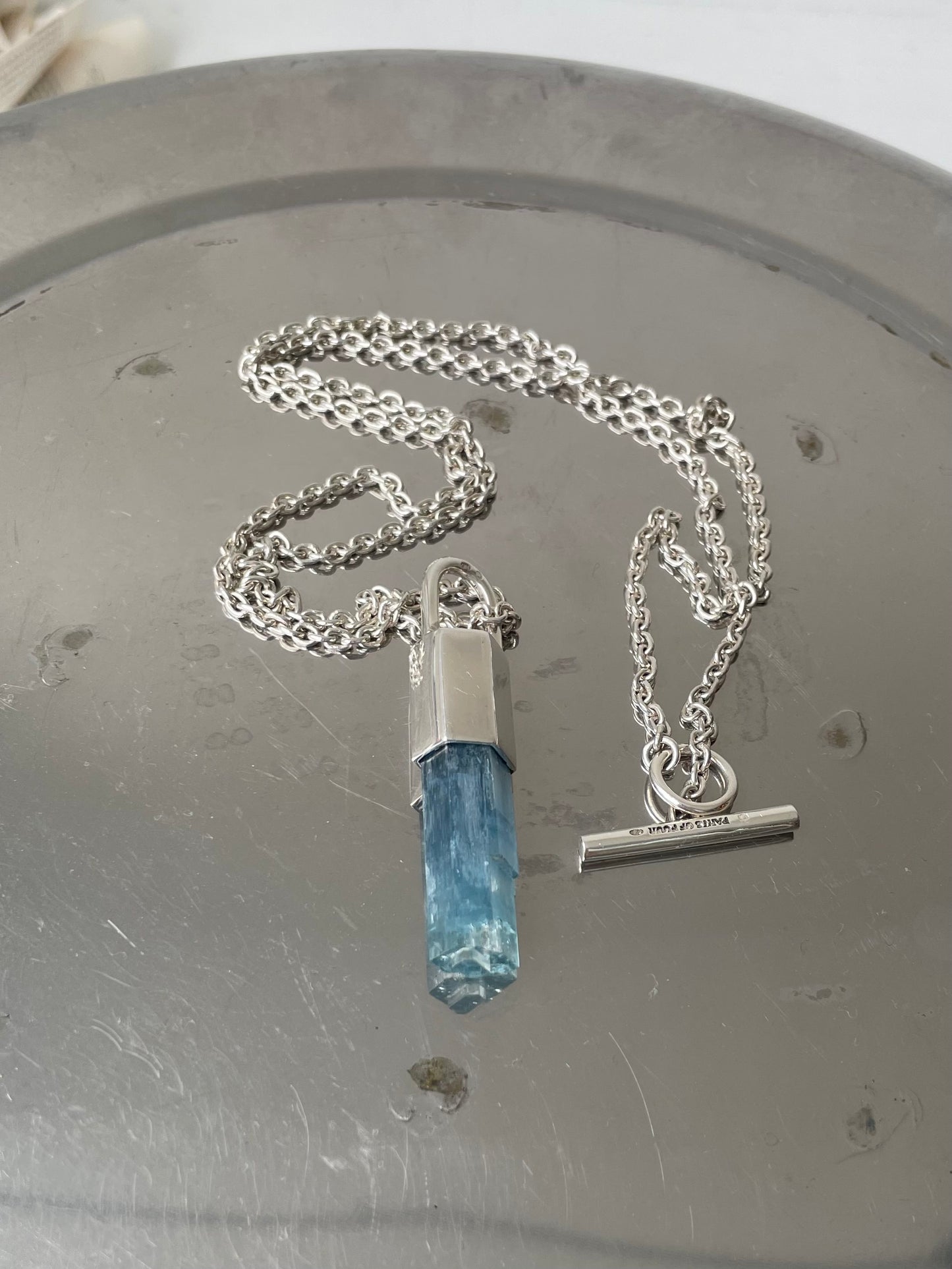 parts of 4 aquamarine talisman necklace