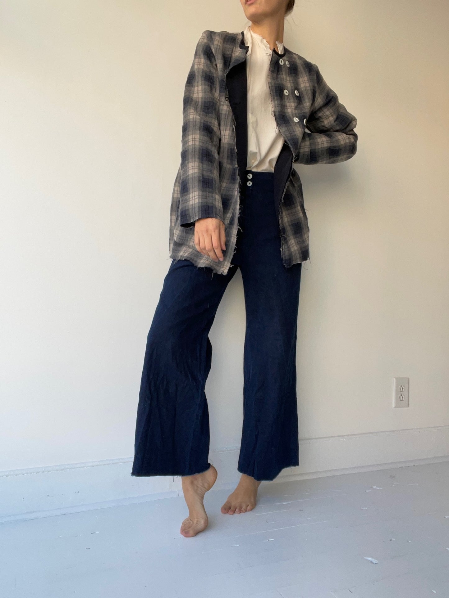 back pleat jacket reversible