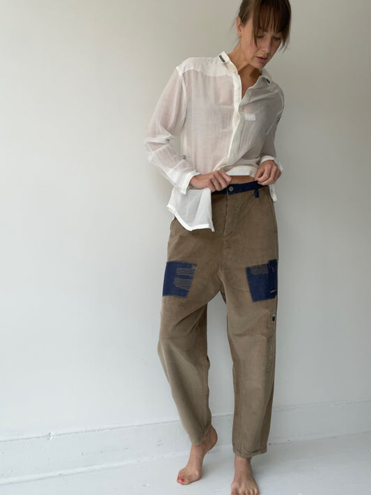 umit unal patch corduroy pants