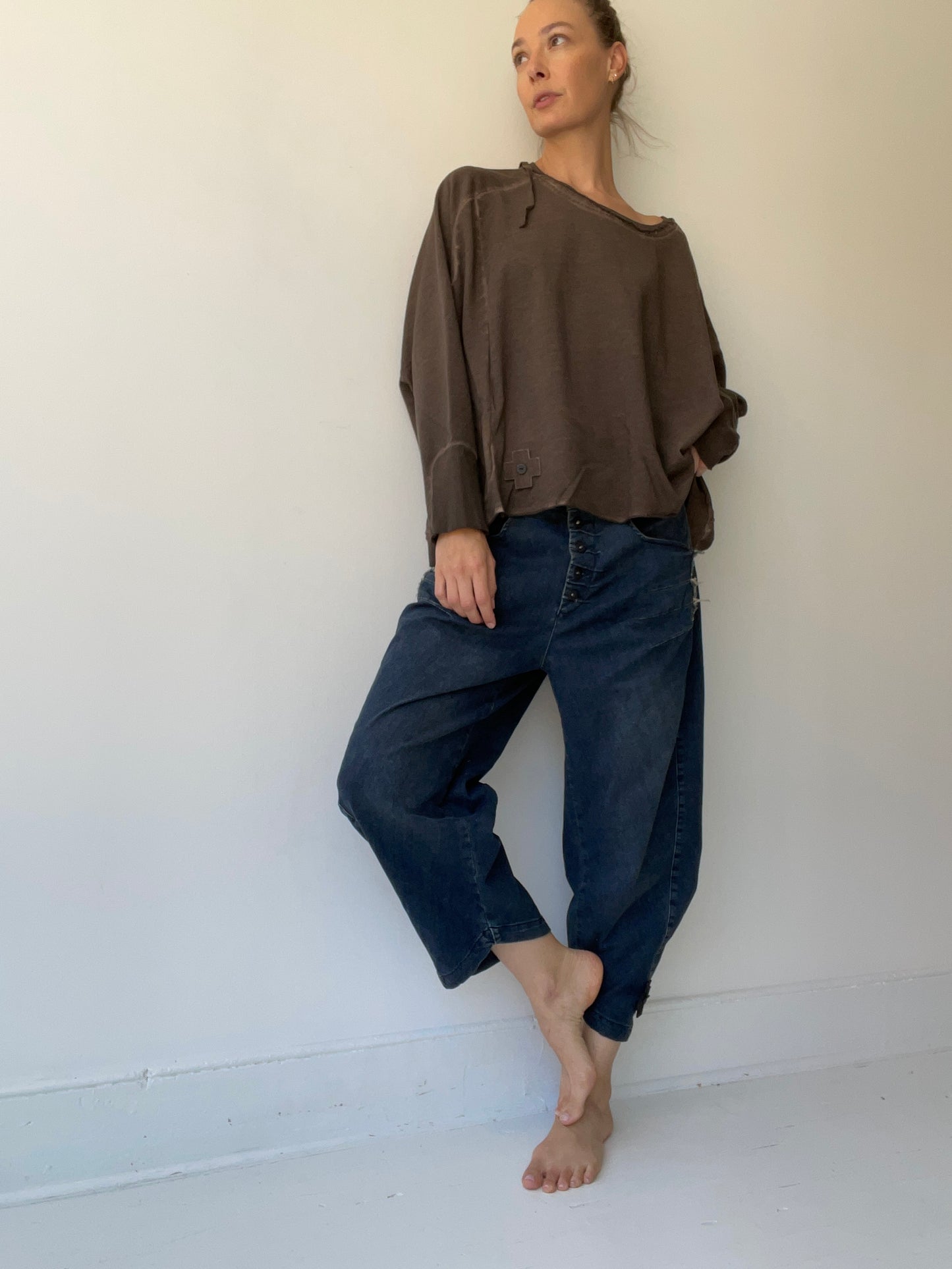 plü barrel jeans