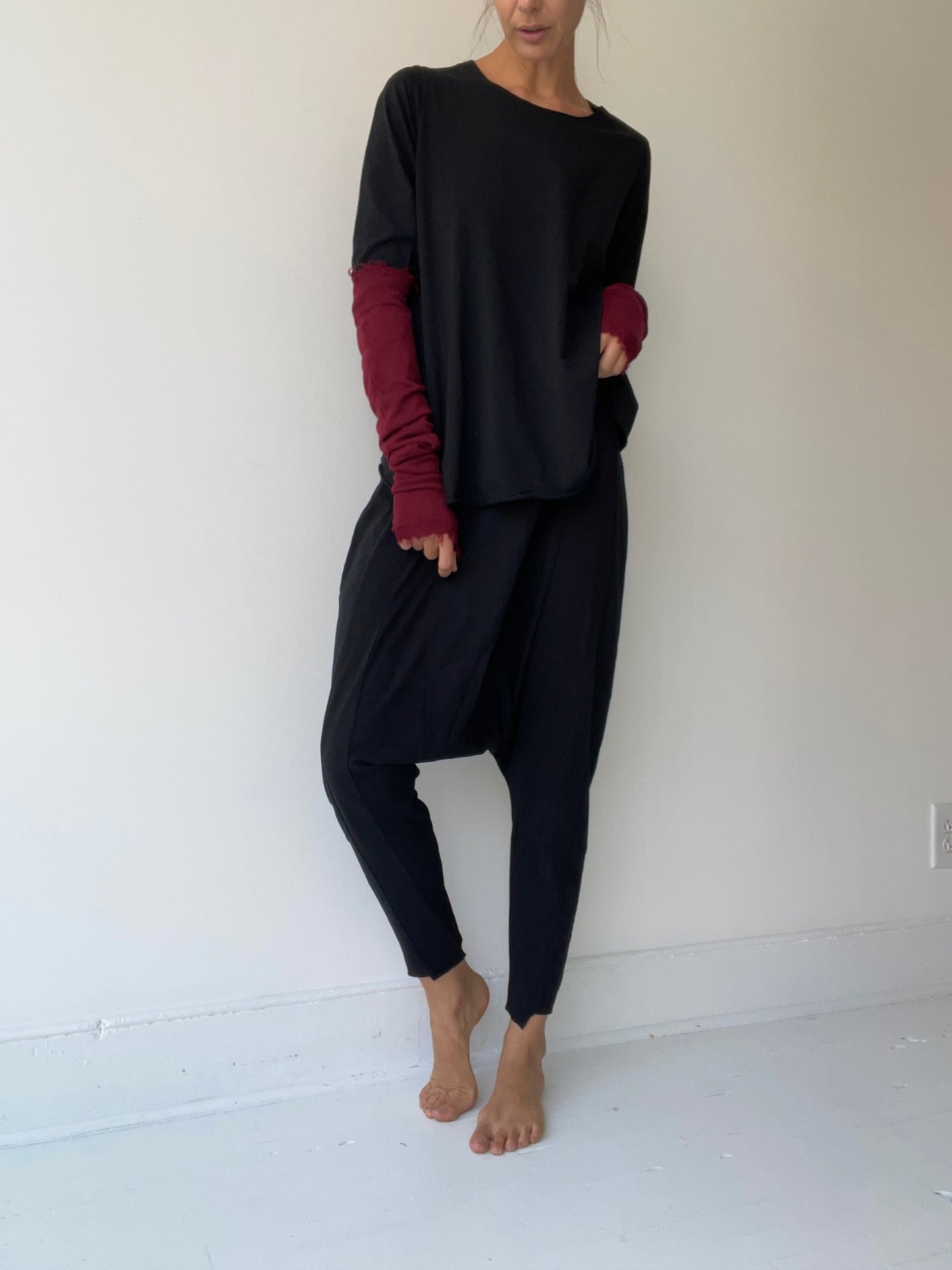 rundholz black label stretch drop pants BLACK