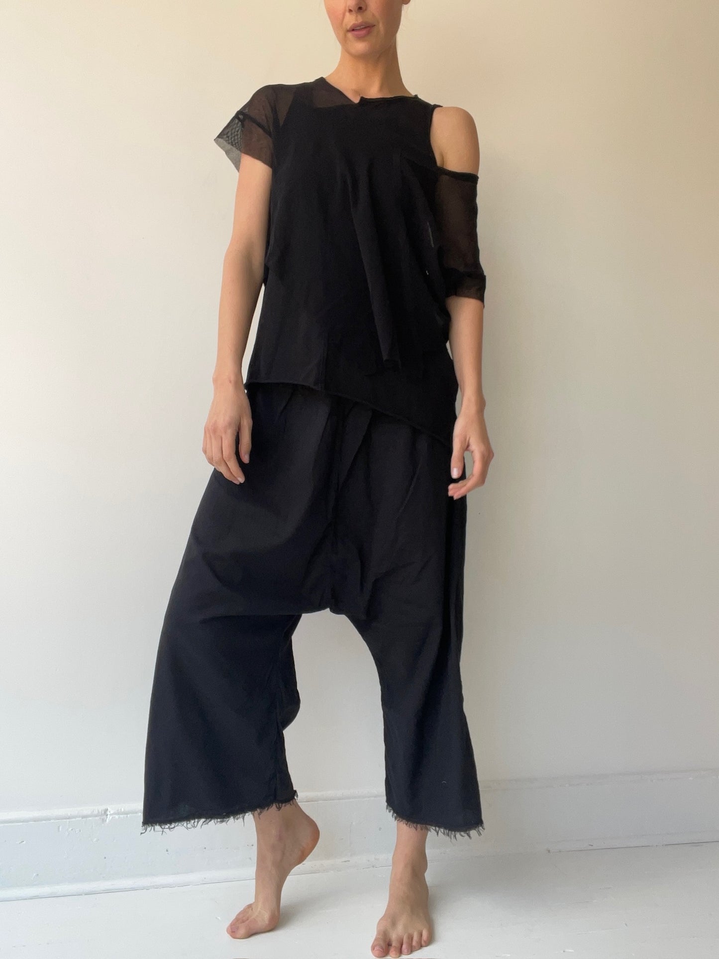 pal offner black low c trousers