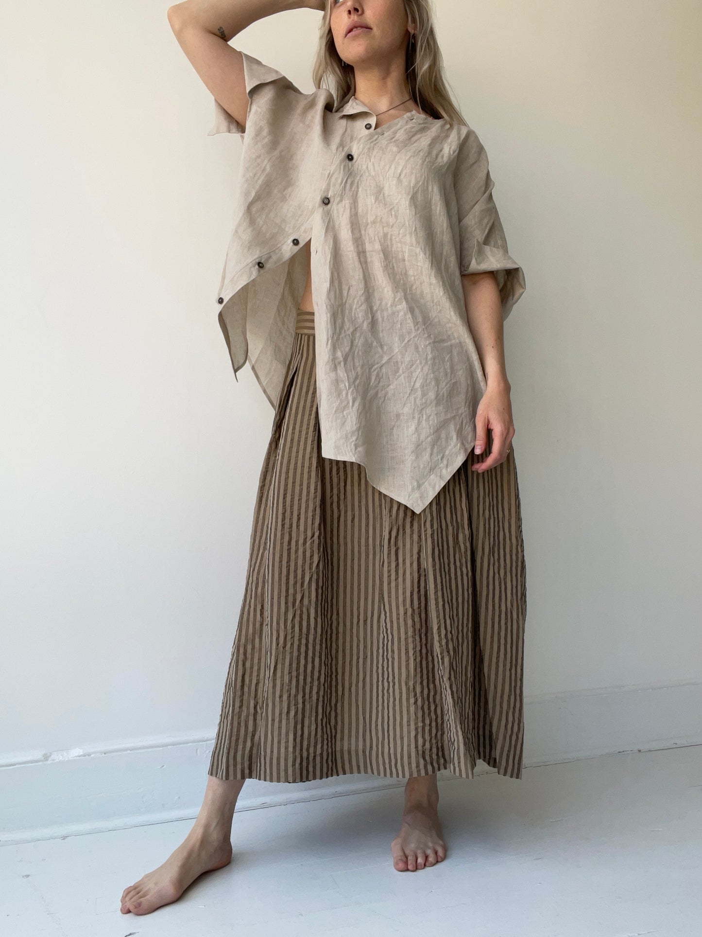 forme tucked bell skirt