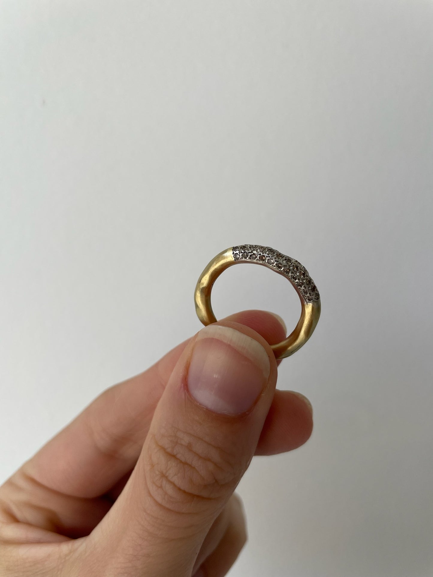 rosa maria sei dia copper ring