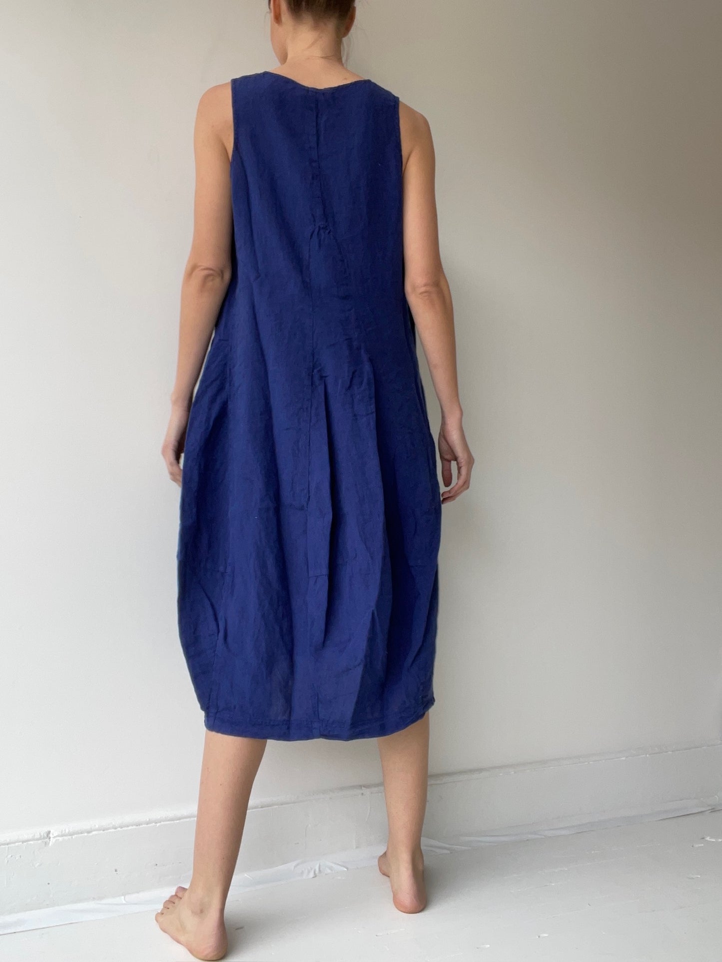 azur linen dress