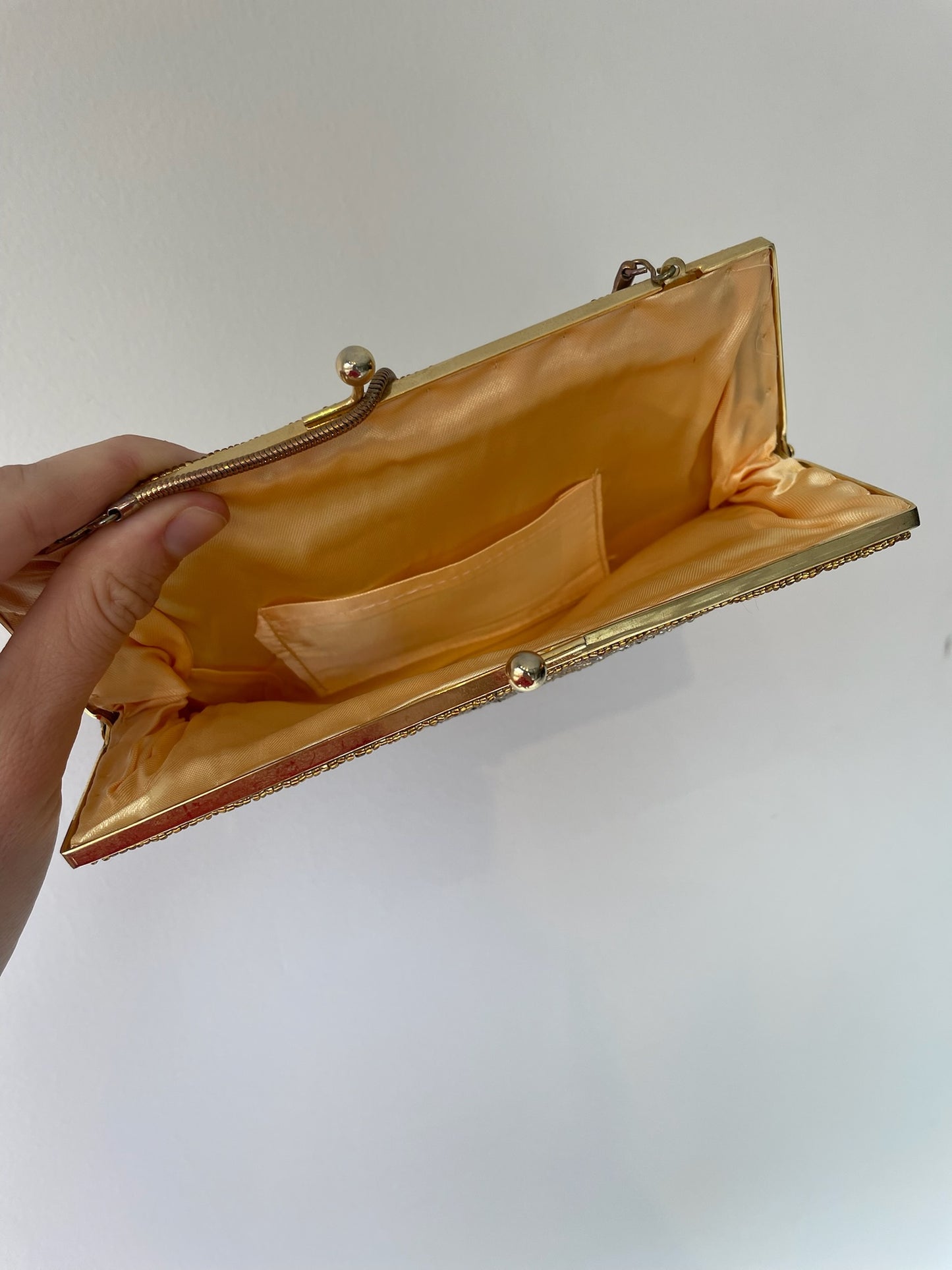 vintage gold swirl purse