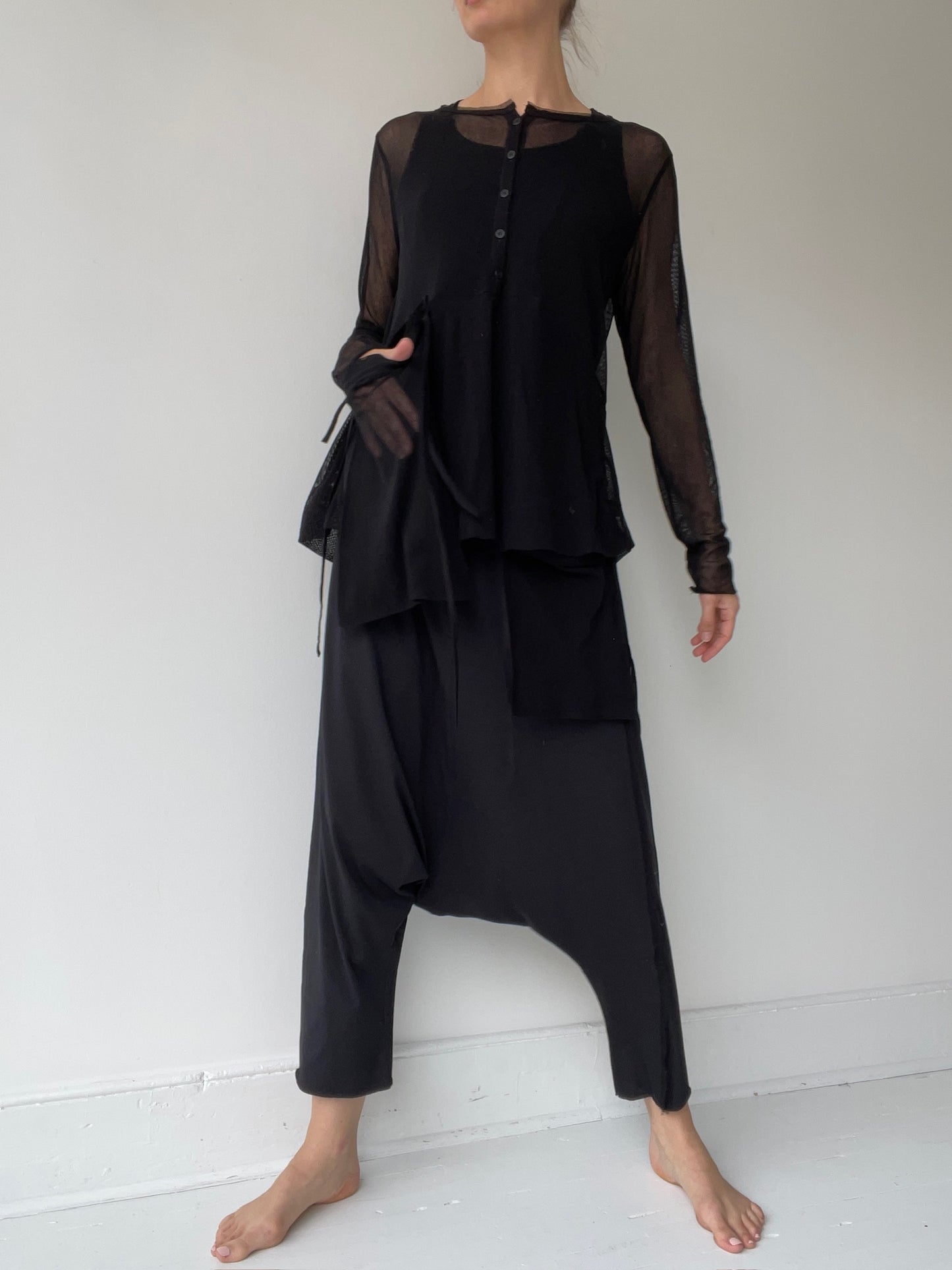 pal offner sheer loose jacket BLACK