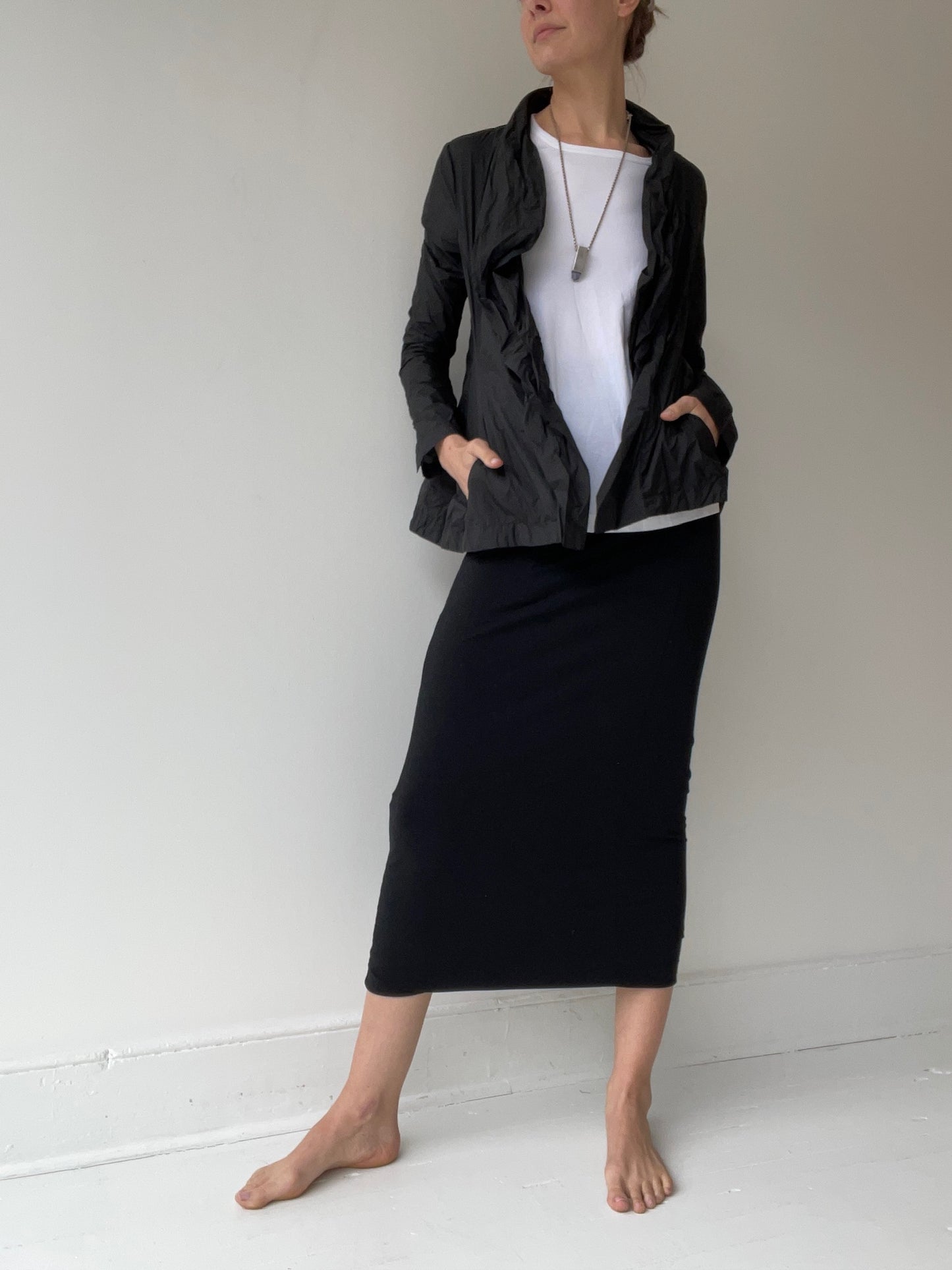 rundholz black label black shawl collar jacket