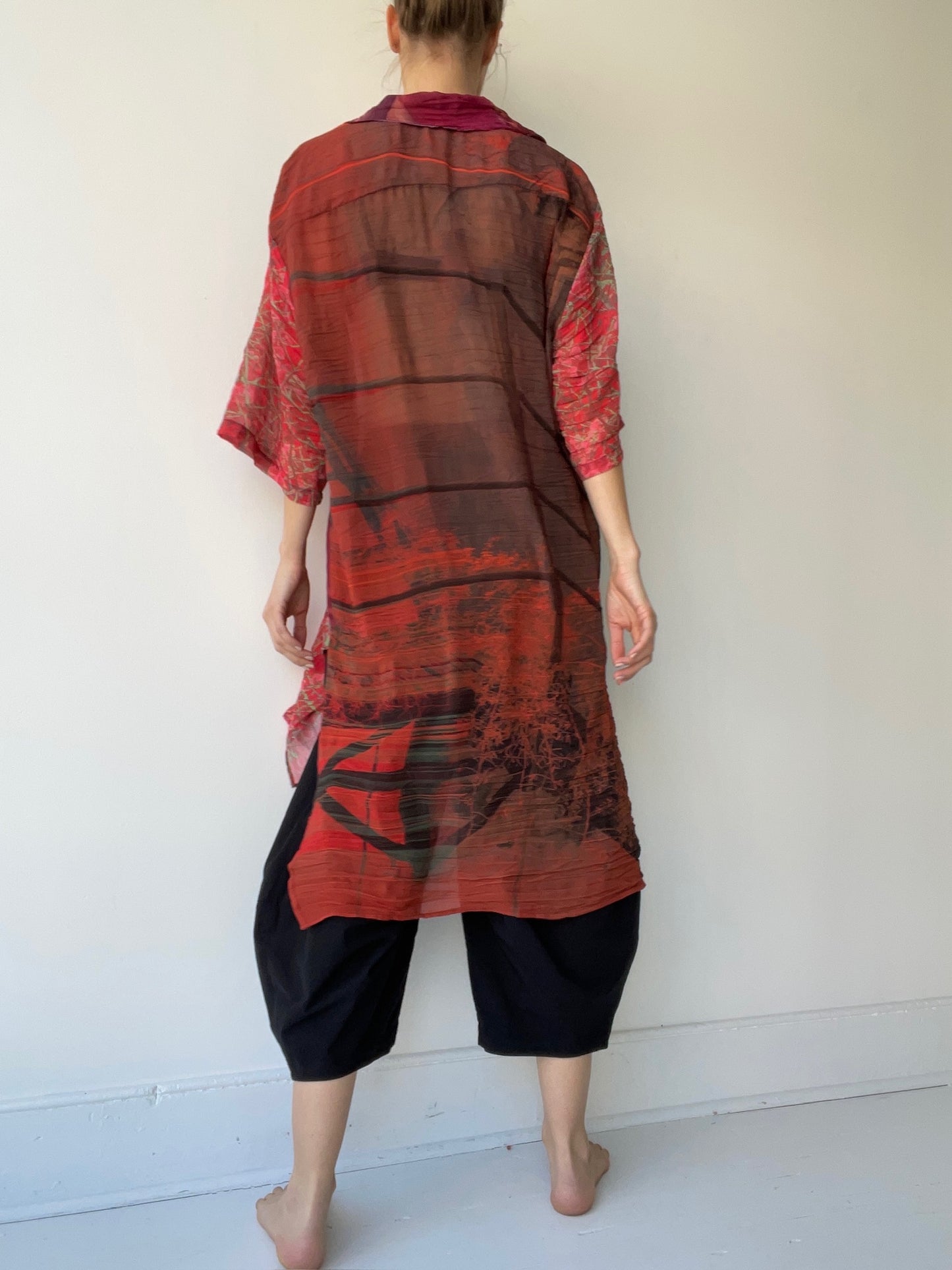 barbara bologna print panel shirt