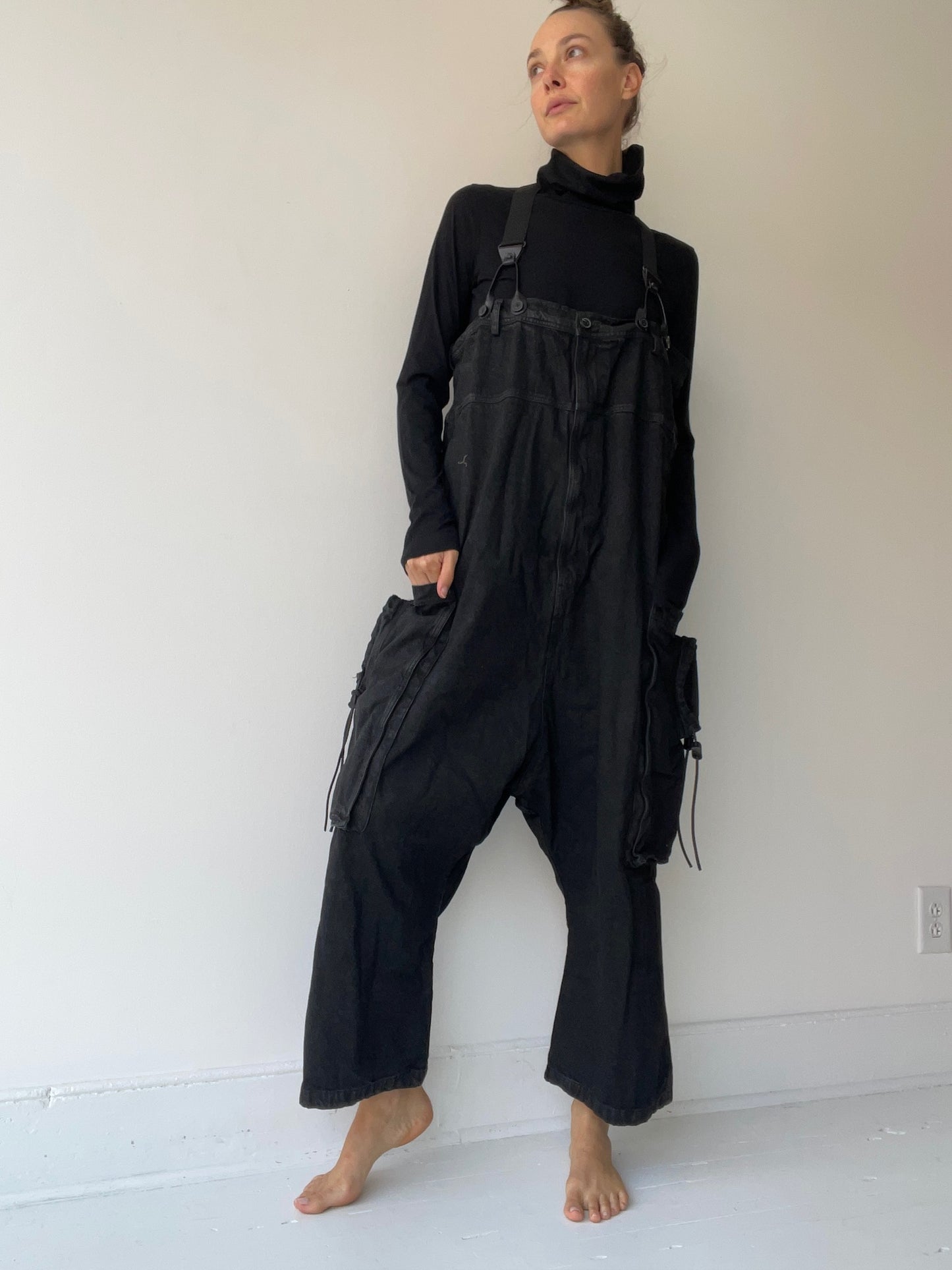 rundholz dip coated overall jeans
