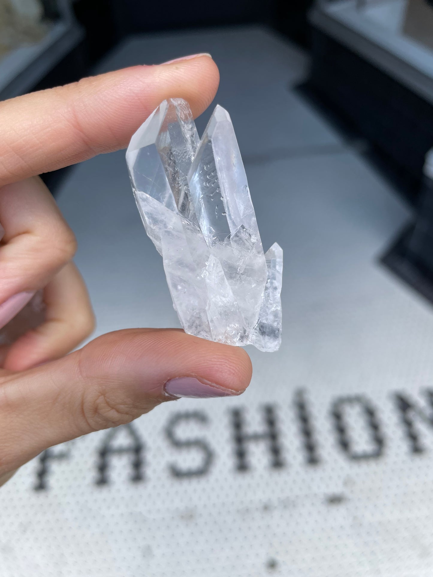 clear quartz crystal cluster