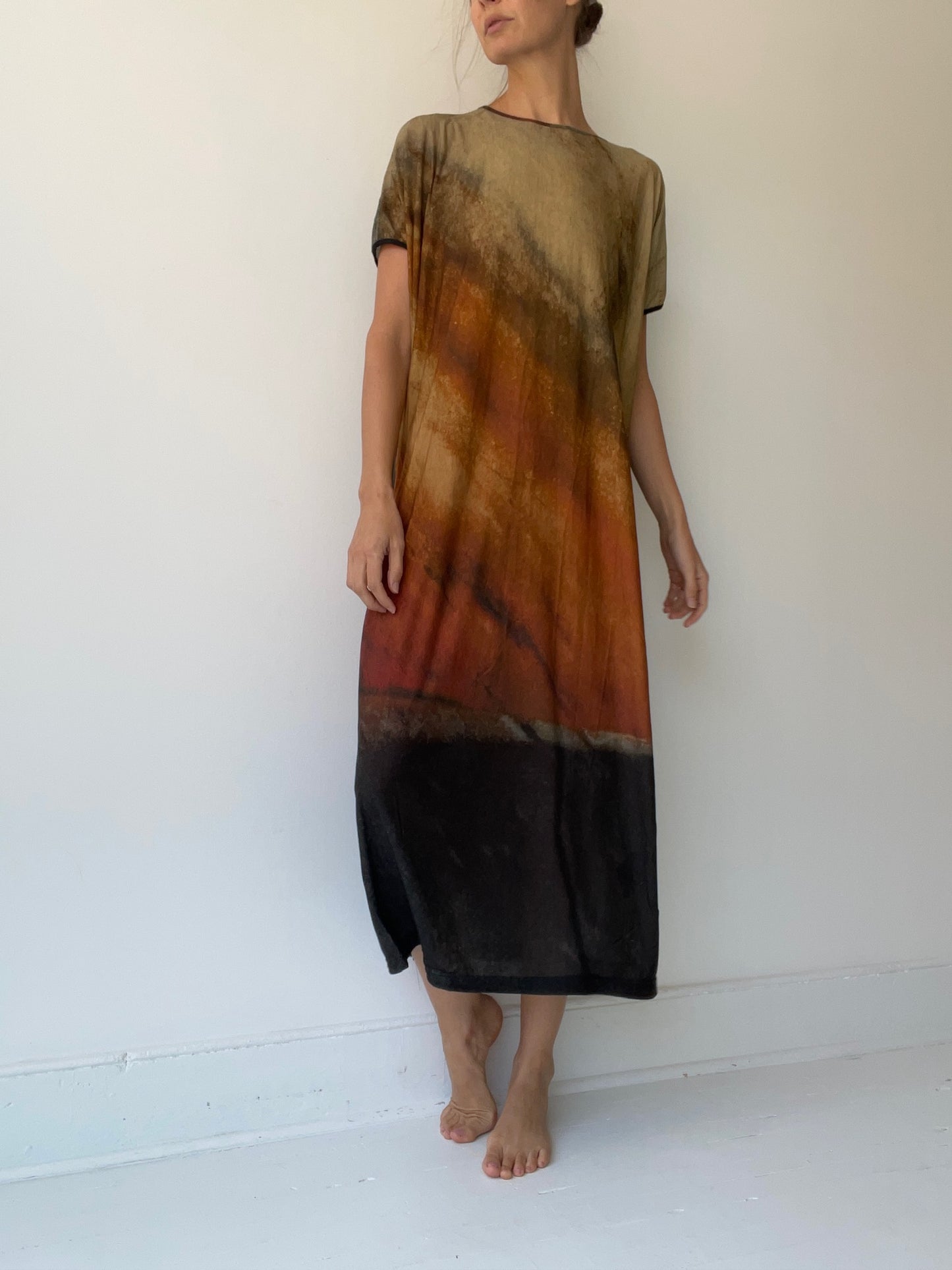 barbara bologna print tube dress BURN