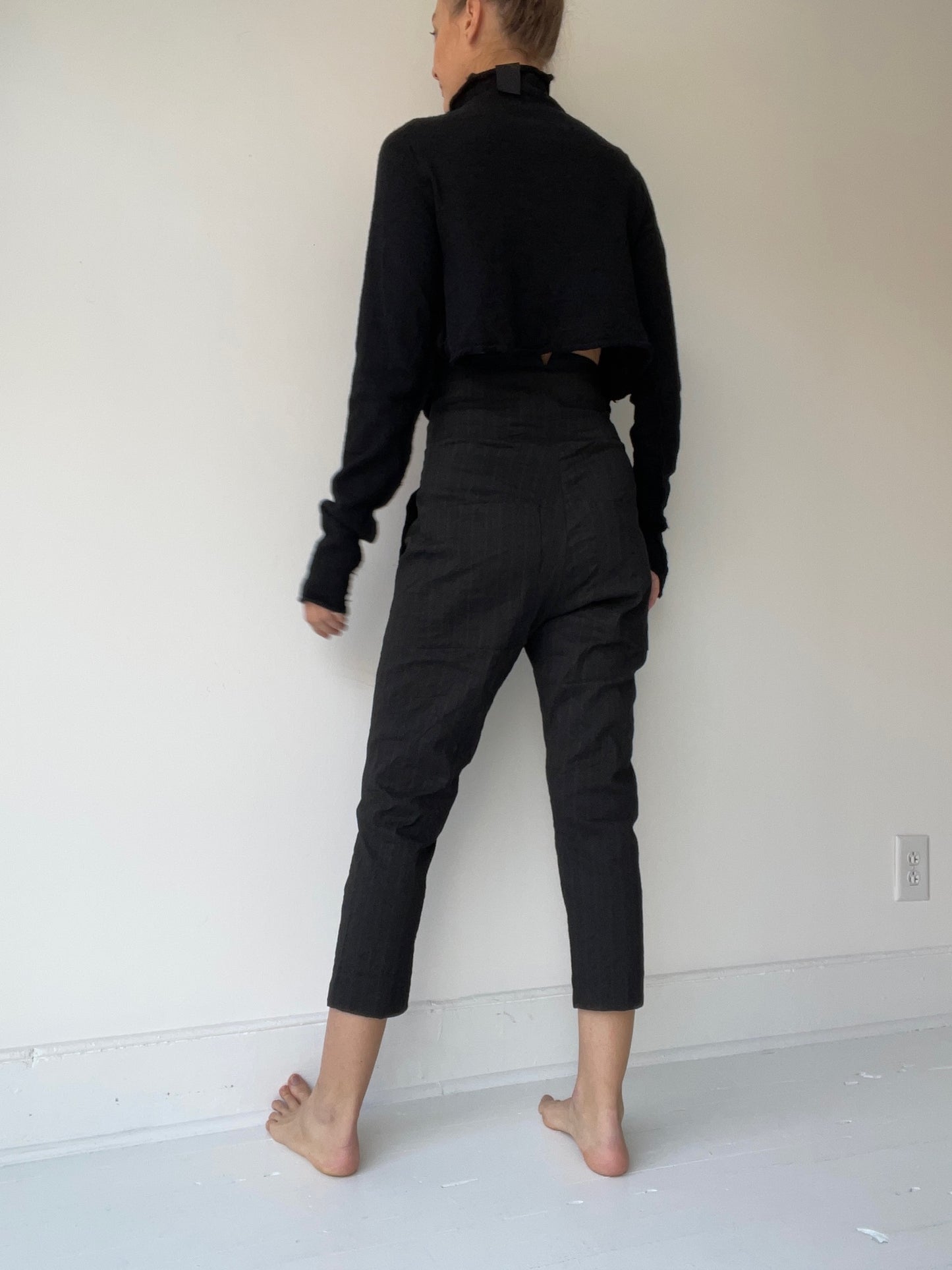 high pinstripe trouser