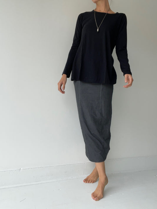 rundholz black label simple tee BLACK