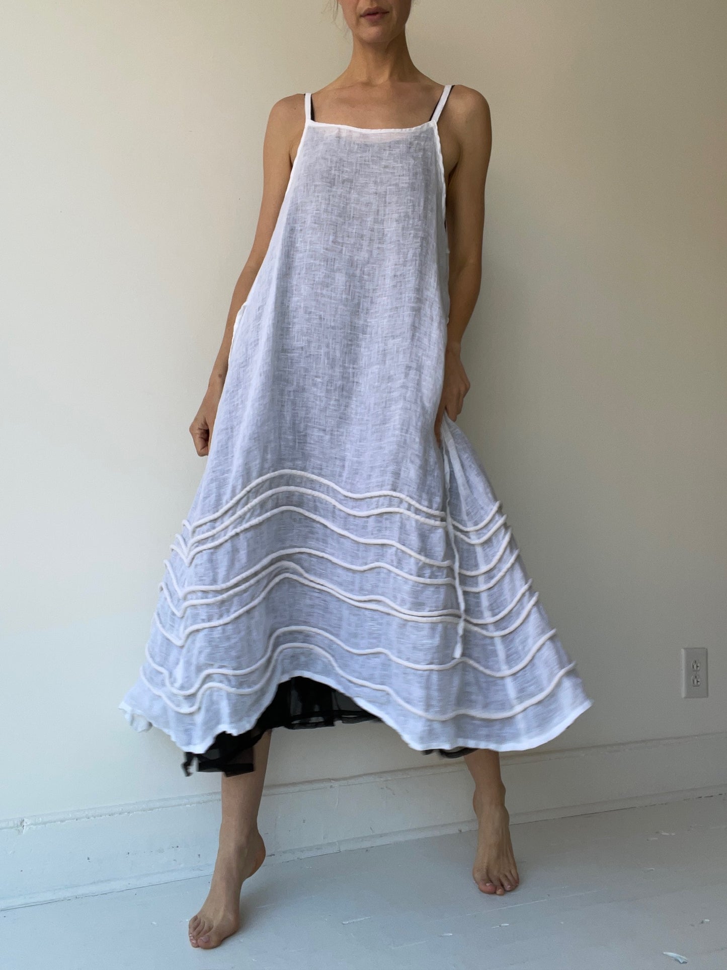 krista larson white long spring slip
